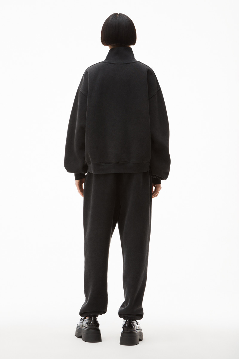 HIGH NECK PULLOVER IN ACID WASH COTTON 5