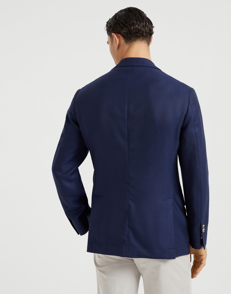 Brunello Cucinelli Lightweight cashmere twill deconstructed blazer outlook