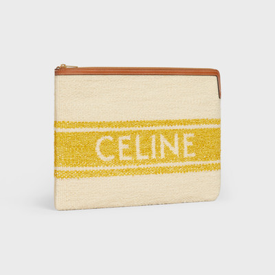 CELINE Large pouch in "Plein Soleil" Textile and calfskin outlook