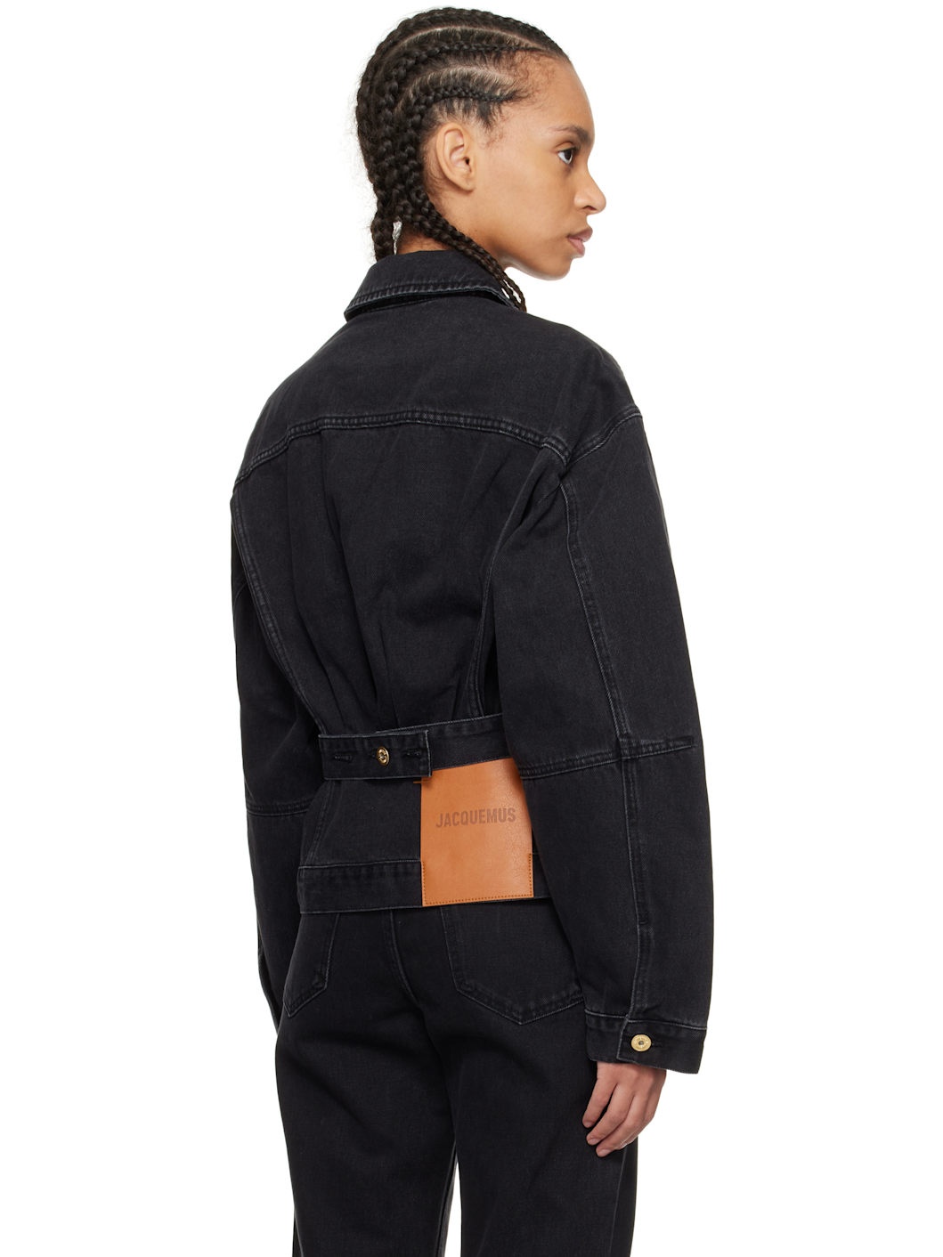 Black 'The denim de-Nîmes' Denim Jacket - 3