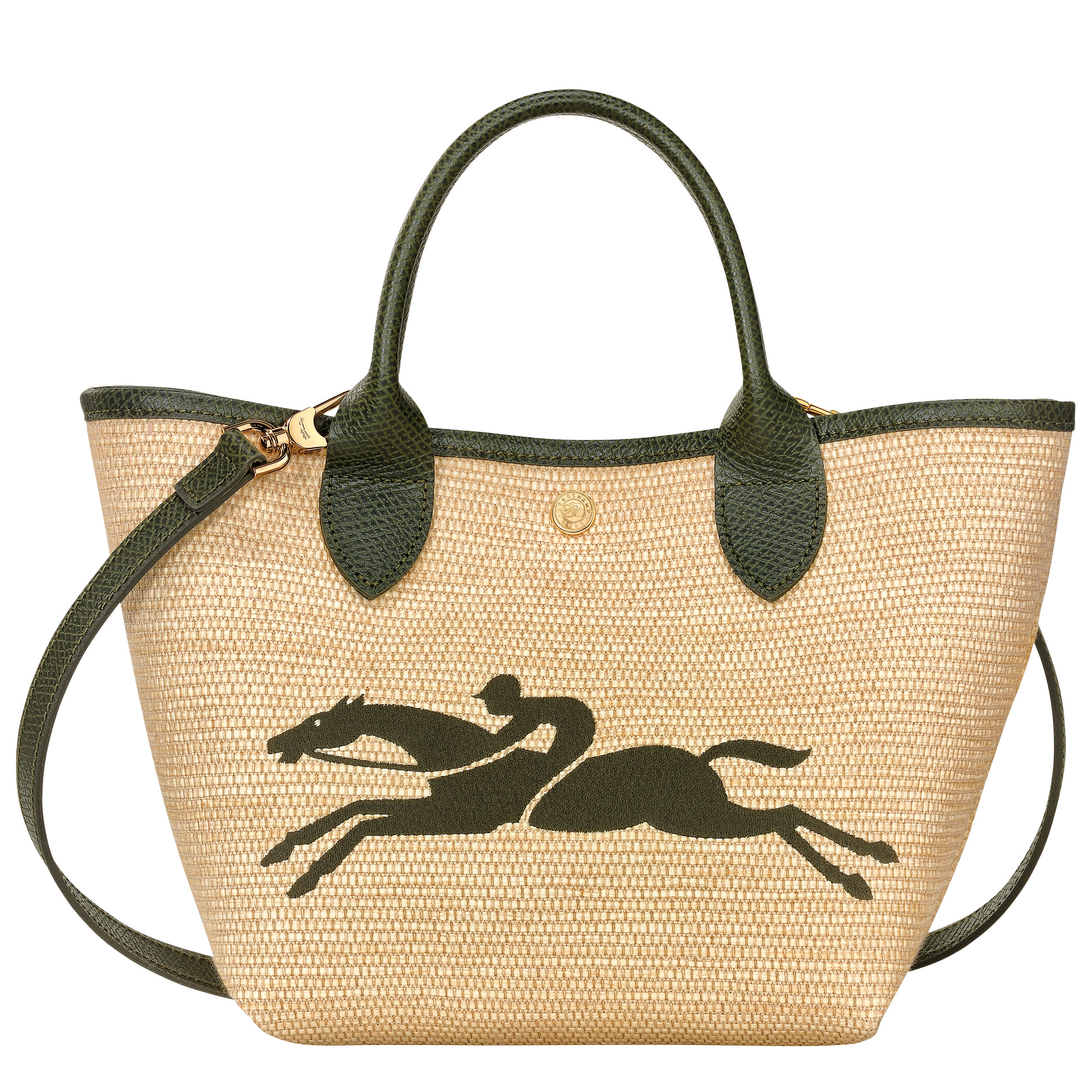 Le Panier Pliage S Basket bag Khaki - Canvas - 1