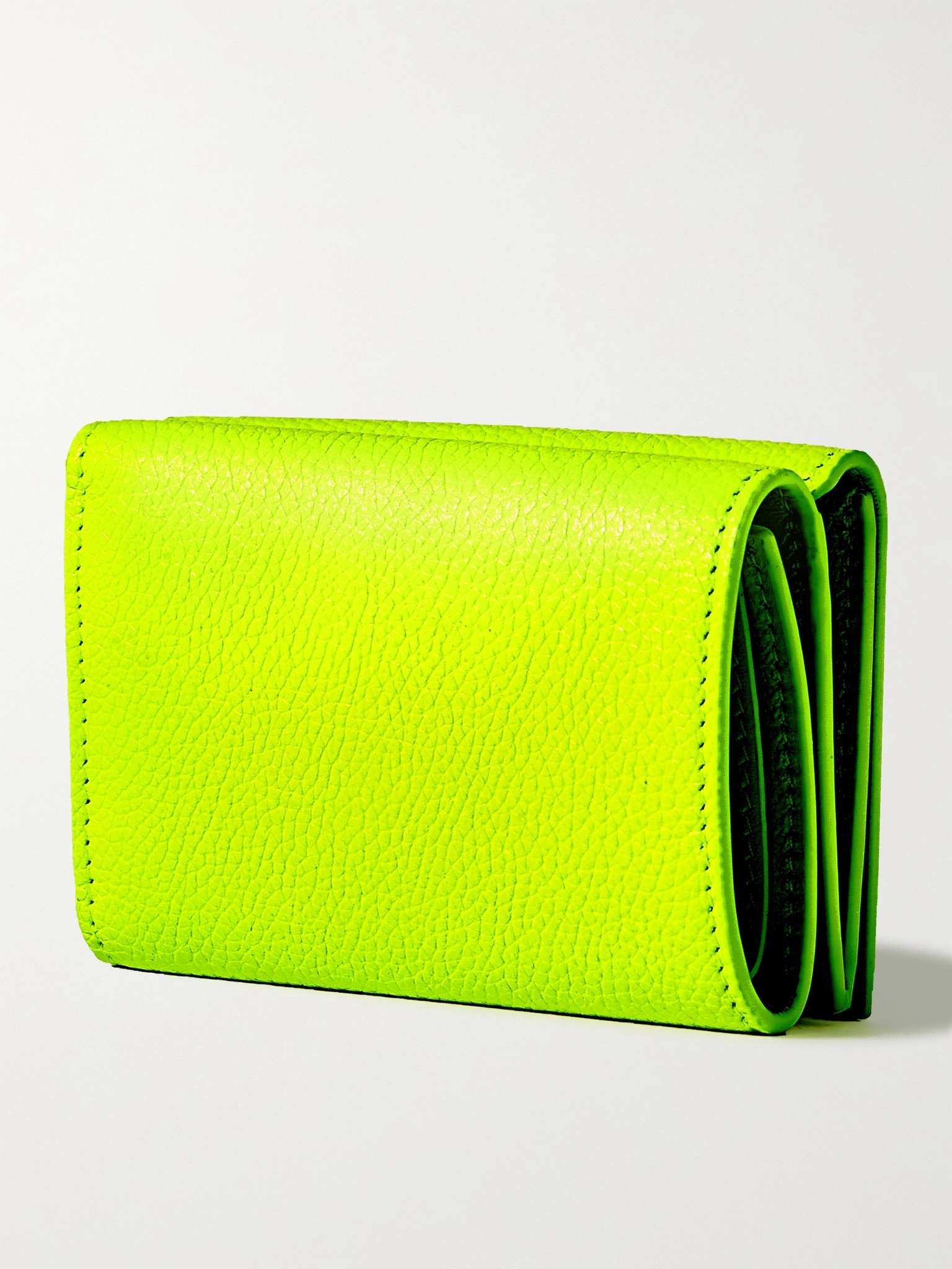 Logo-Print Leather Trifold Wallet - 3