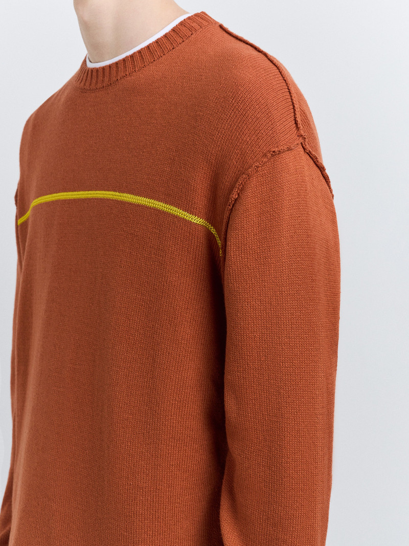 Mercury Crew Knit Rust 6