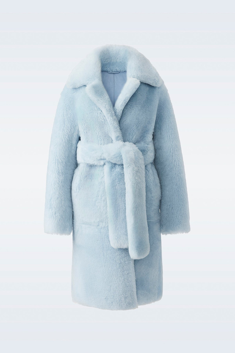 ETIENNE Shearling coat with belt 1