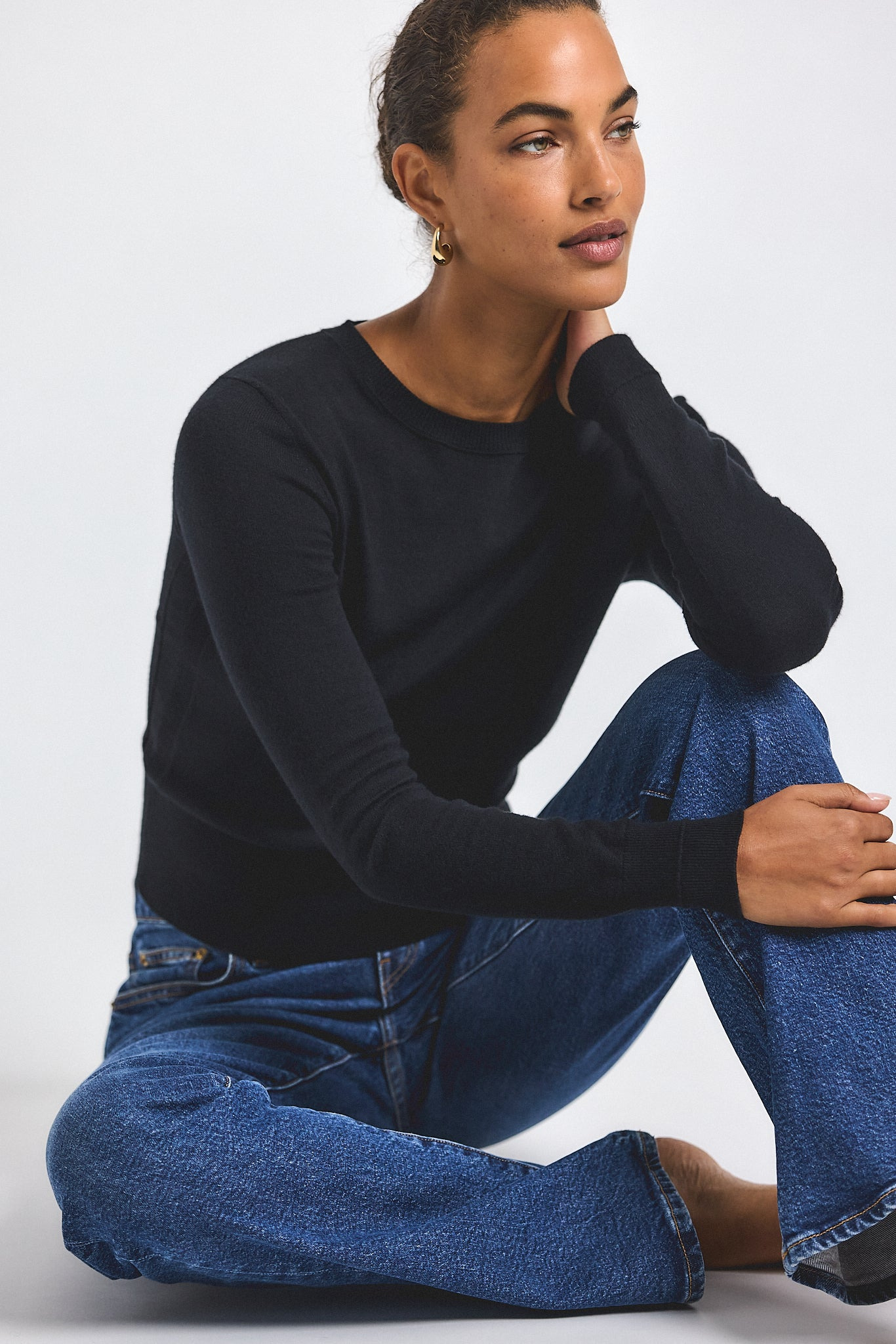 ALIZEE LONG SLEEVE CREW NECK SWEATER - 3