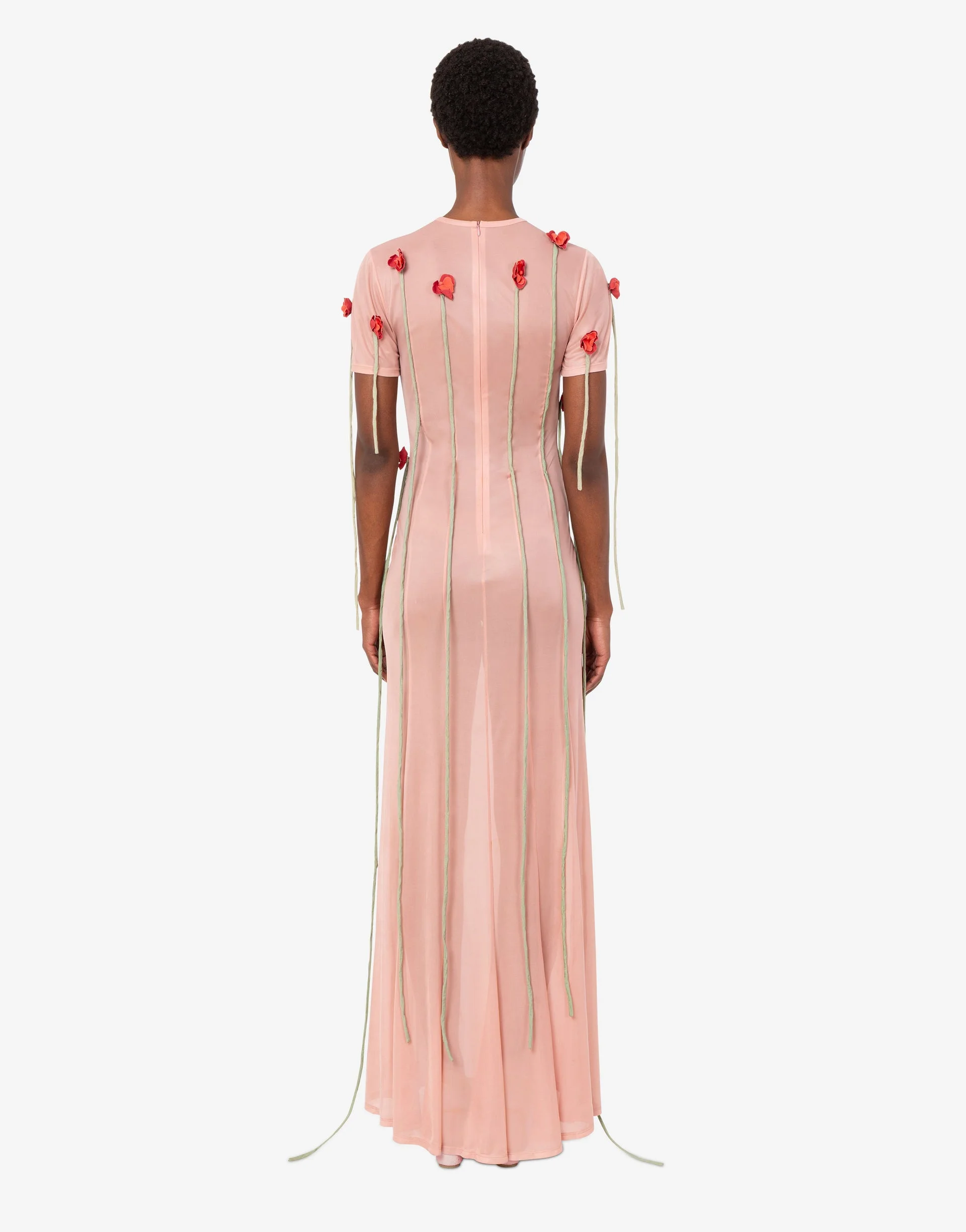 LIGHTWEIGHT JERSEY DRESS WITH FLOWERS - 1