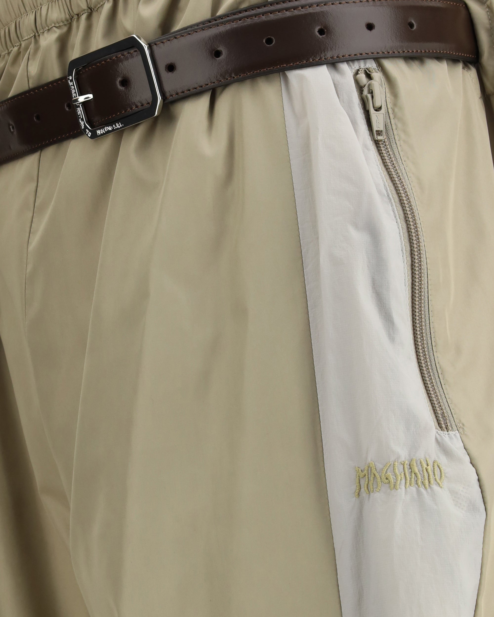 Nylon Pants with built-in belt - 3