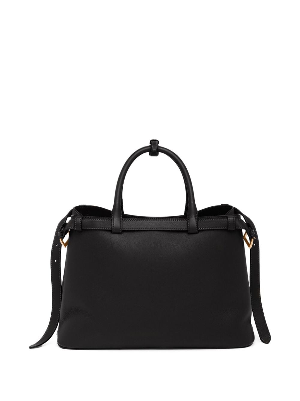 logo-plaque leather tote bag - 2