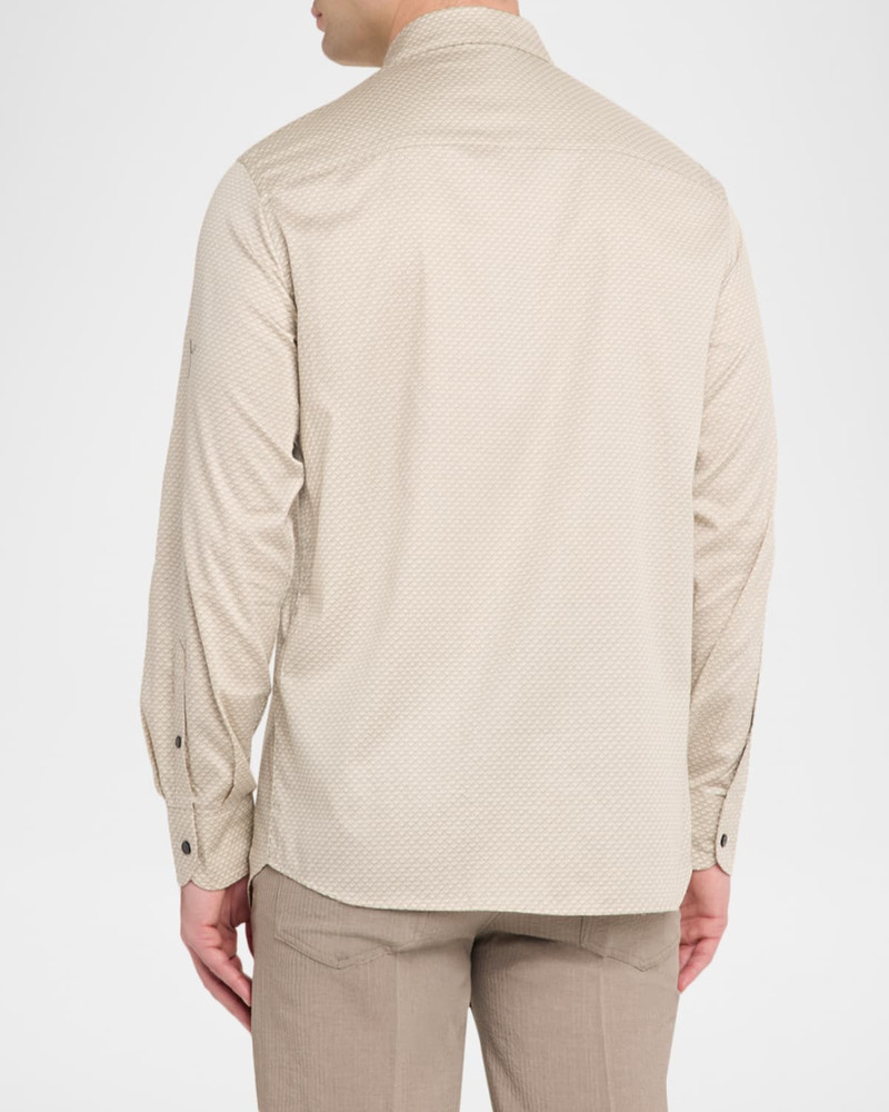 Men's Cotton Stretch Micro-Abstract Sport Shirt 3