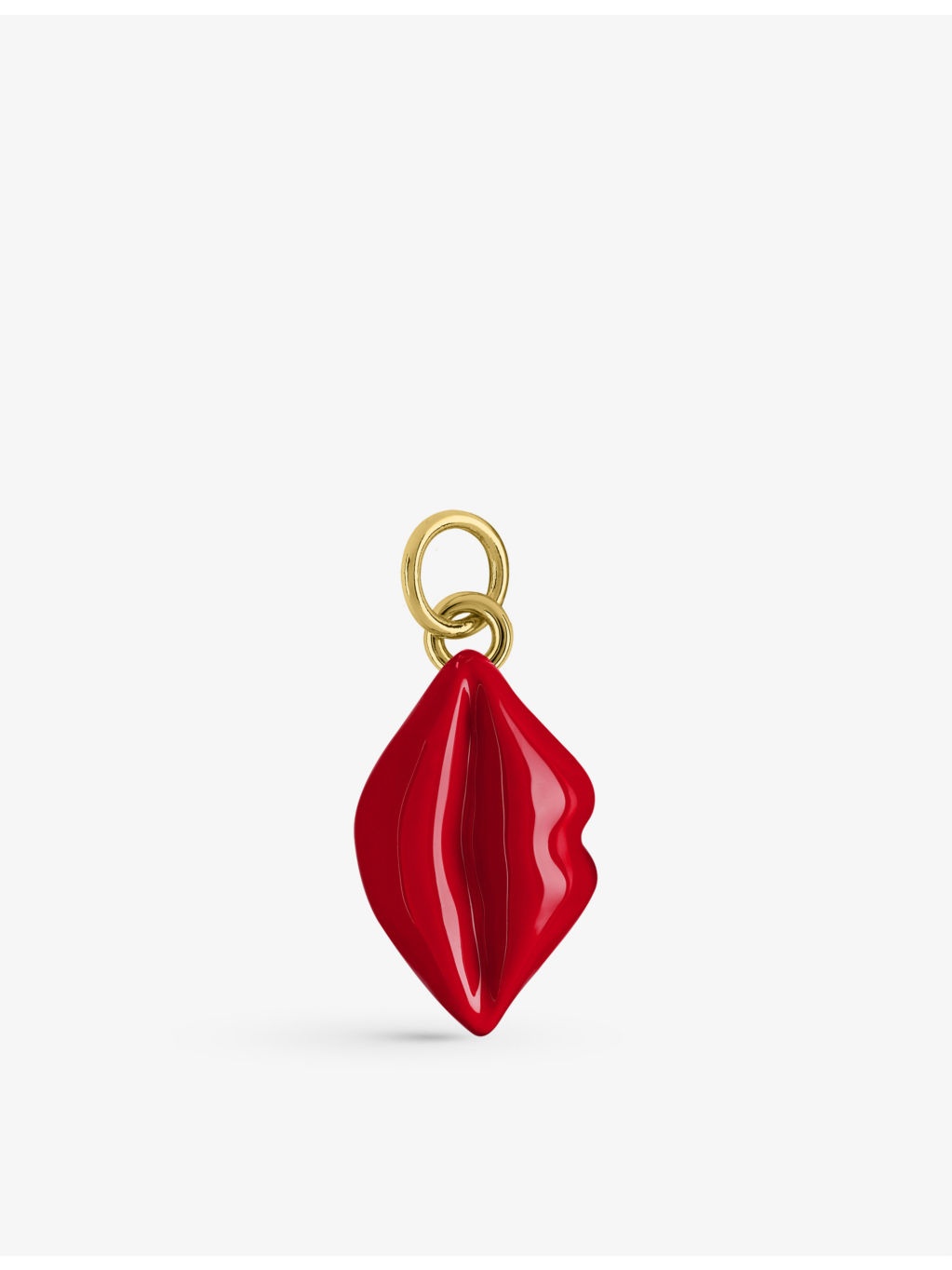 SOOOOO Glow Lips gold-tone and resin charm - 1