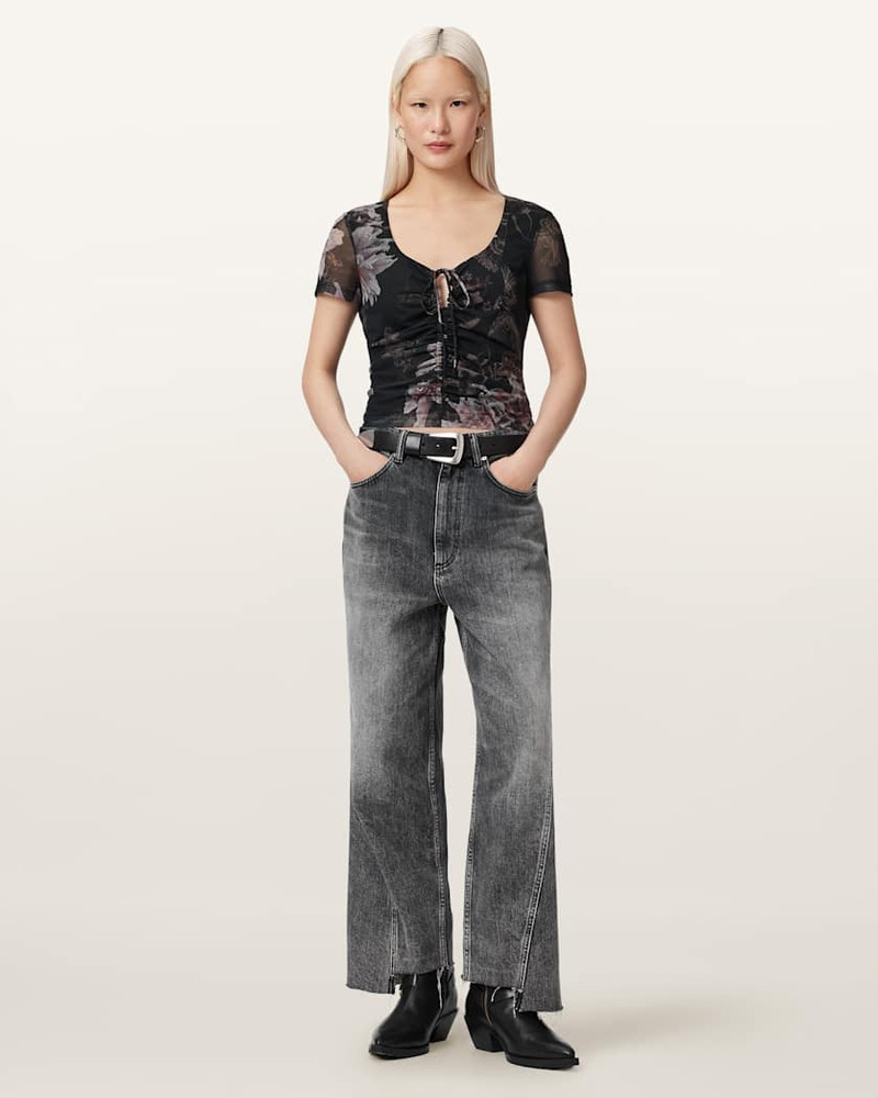GABBY SLIM FIT FLORAL MESH TOP 5