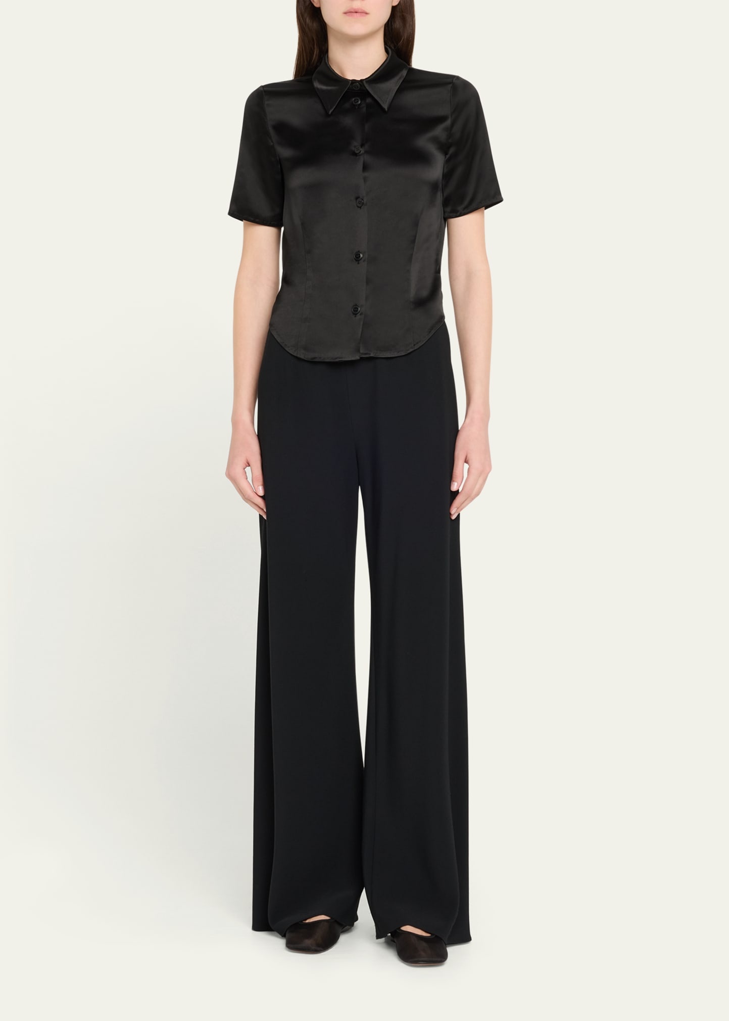 Clare Slip Satin Shirt - 2