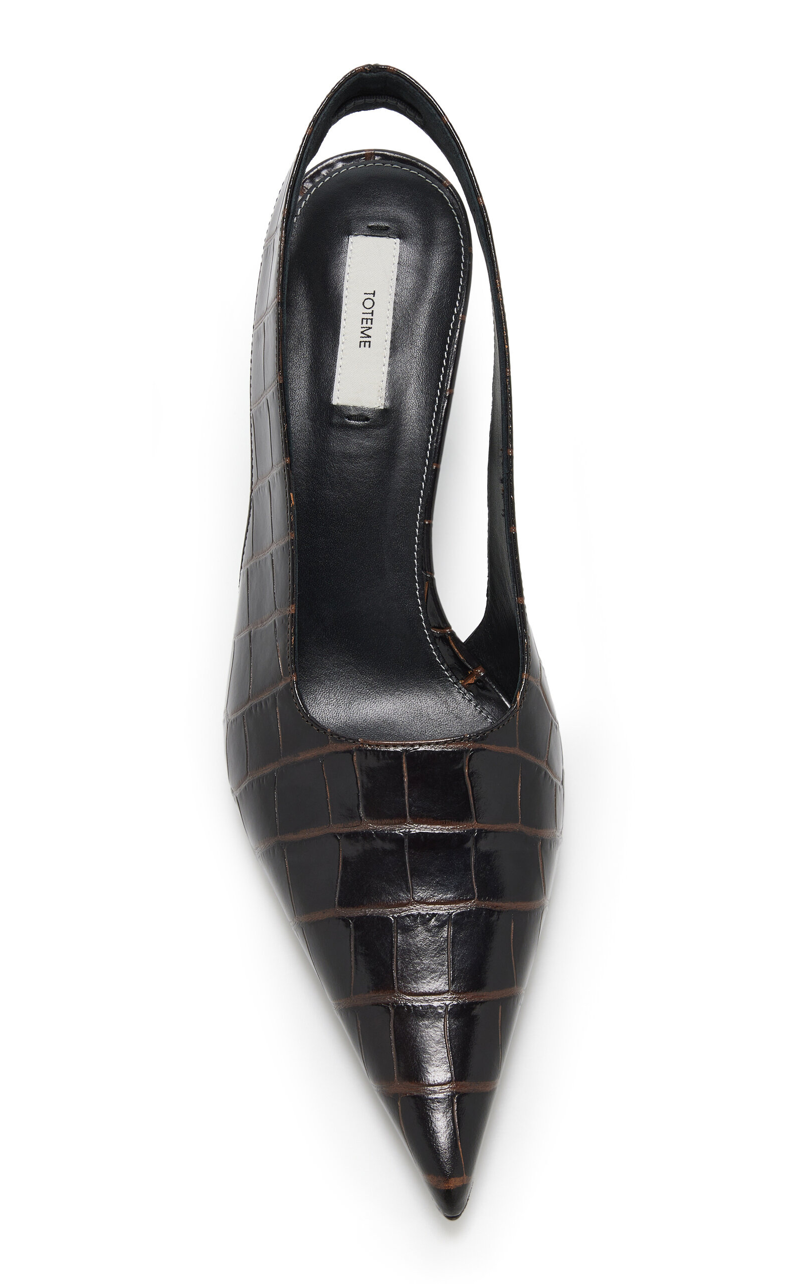 Classic Croco-Embossed Slingbacks brown - 3