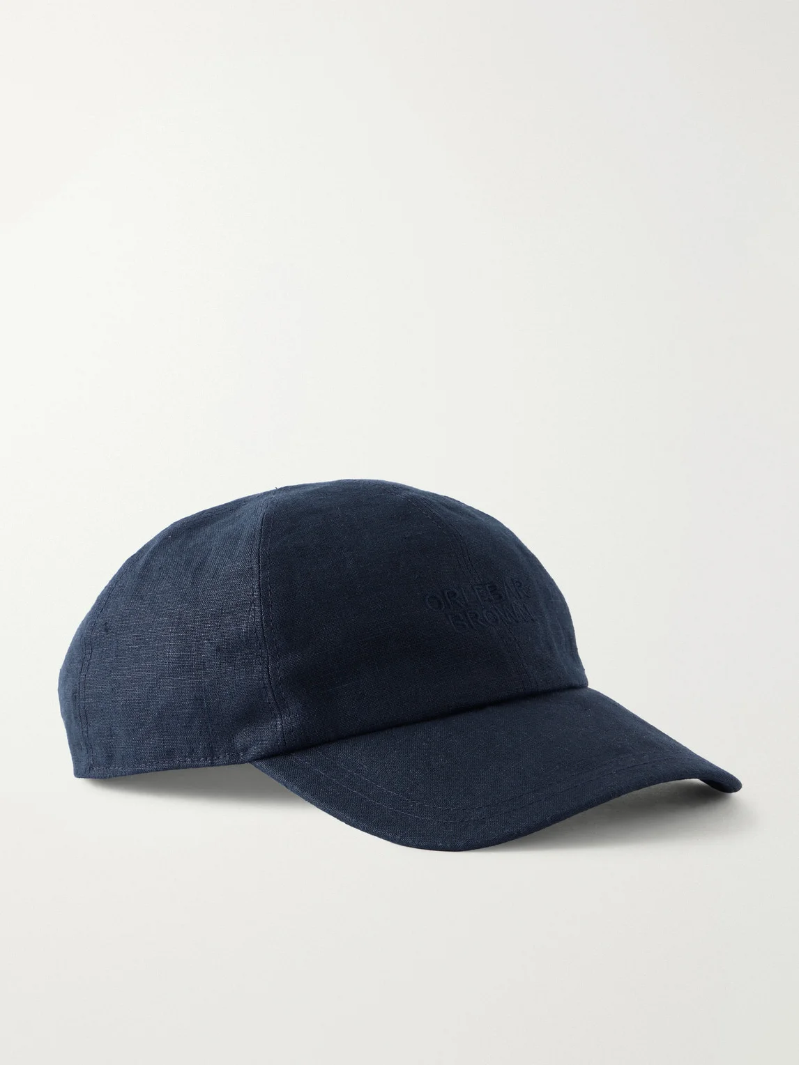 Barney Logo-Embroidered Linen-Twill Baseball Cap - 1