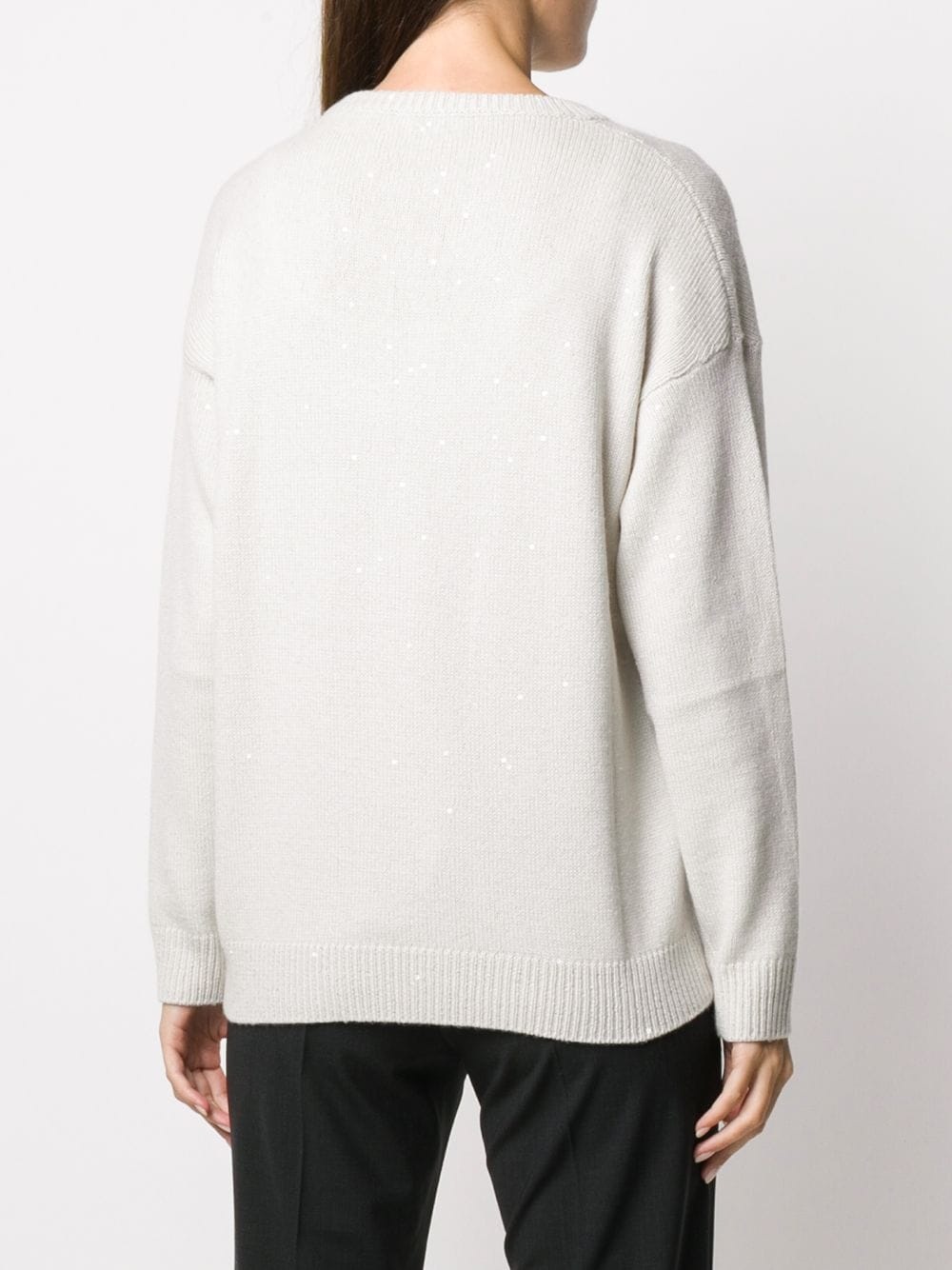 long sleeved ribbed knit jumper - 4