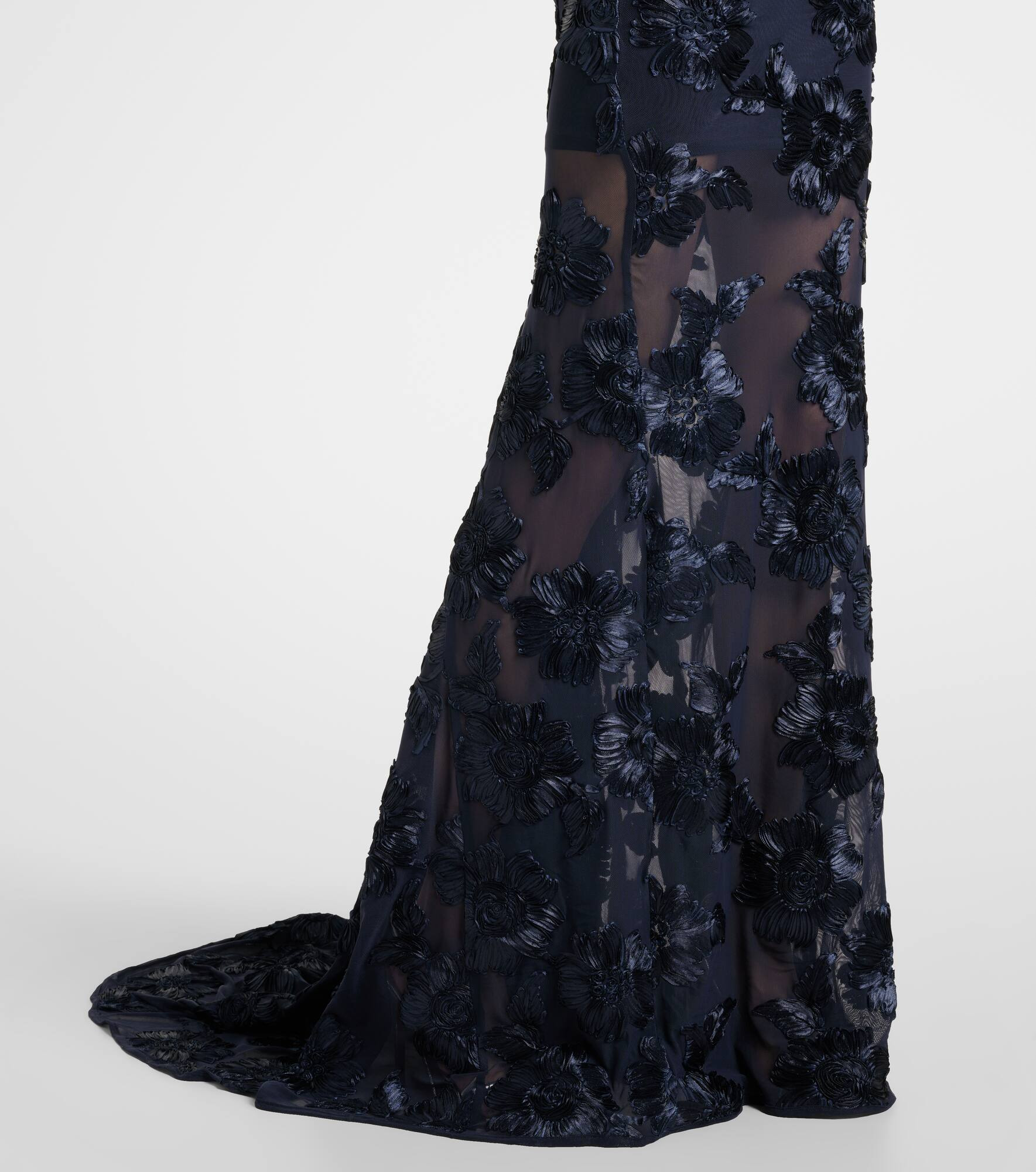 3D mesh maxi dress - 5