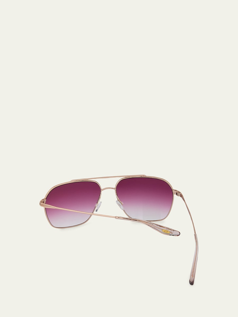 BARTON PERREIRA Rizzo 60mm Aviator Titanium Sunglasses outlook