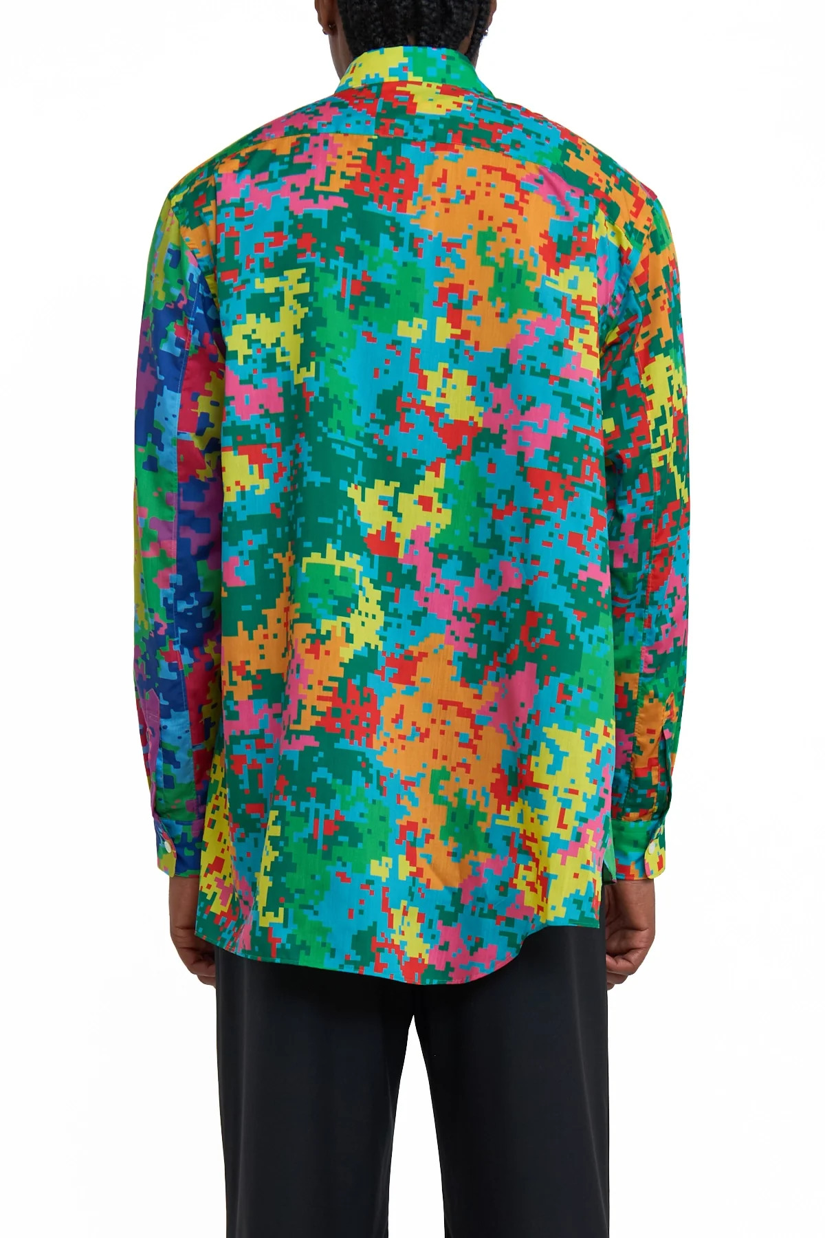 Cdg Homme Plus Lawn Camo Print Asymmetrical Shirt - 2