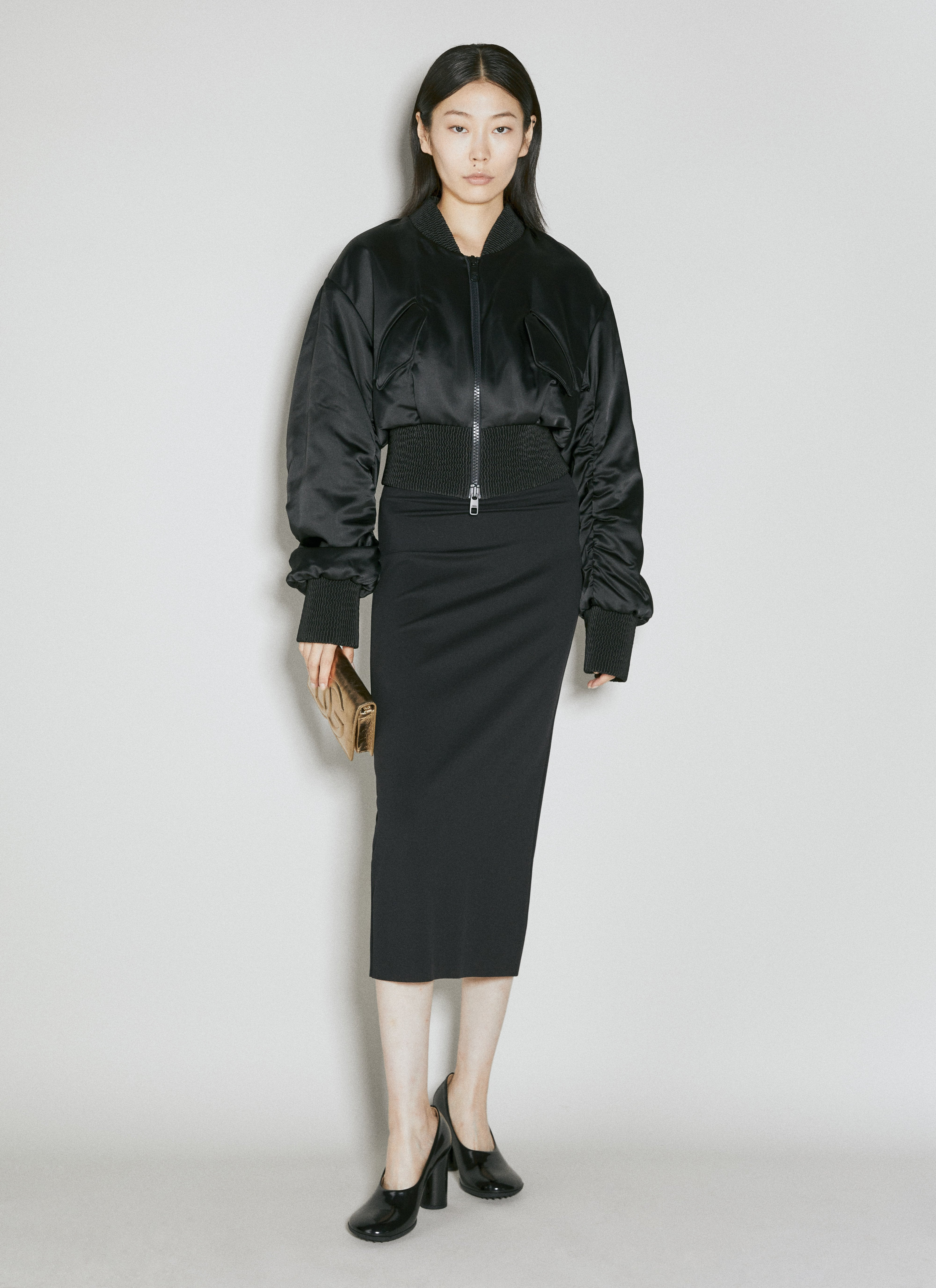 Dolce & Gabbana Women Short Duchesse Bomber Jacket - 3