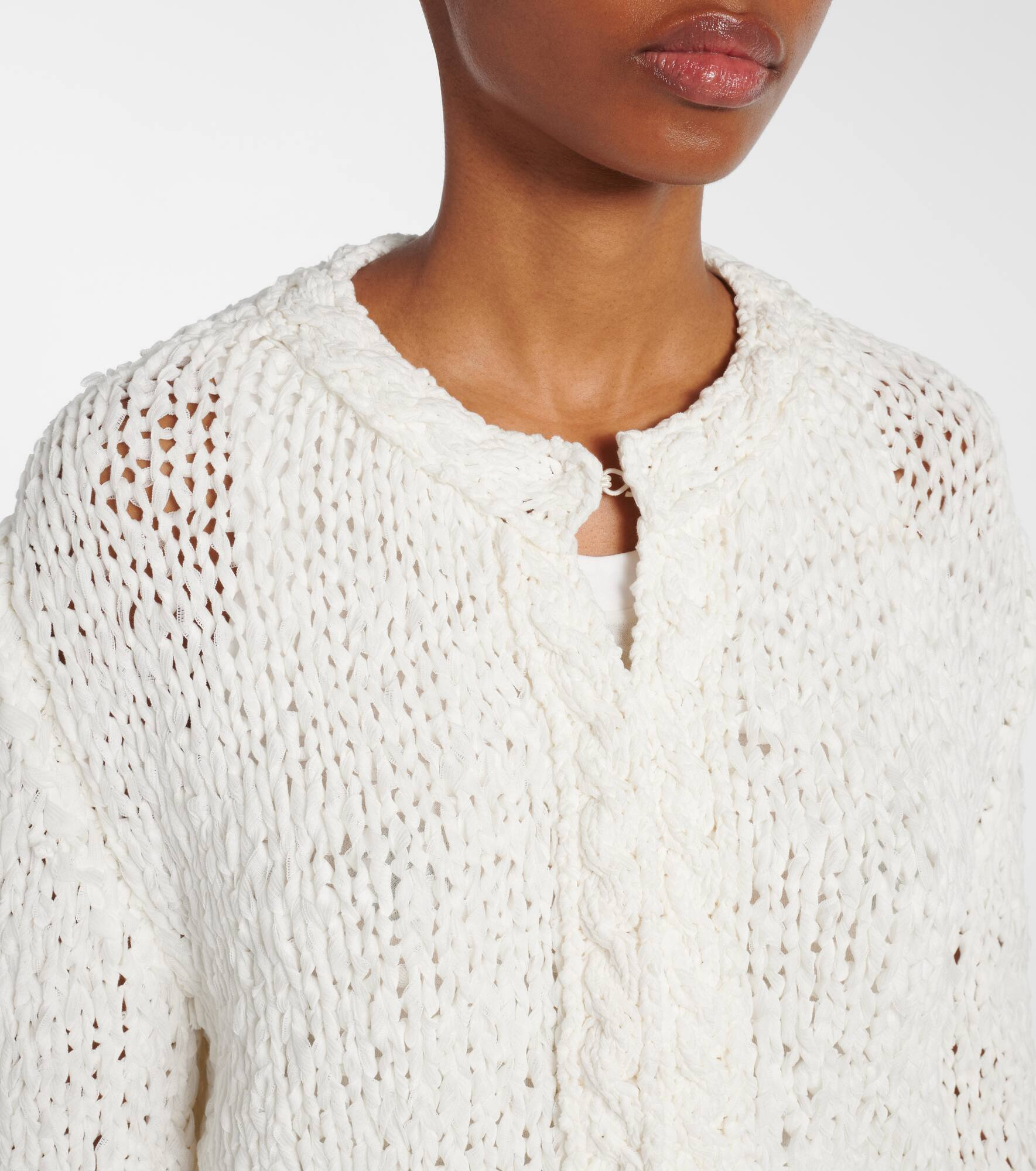 Genevieve open-knit cardigan - 4