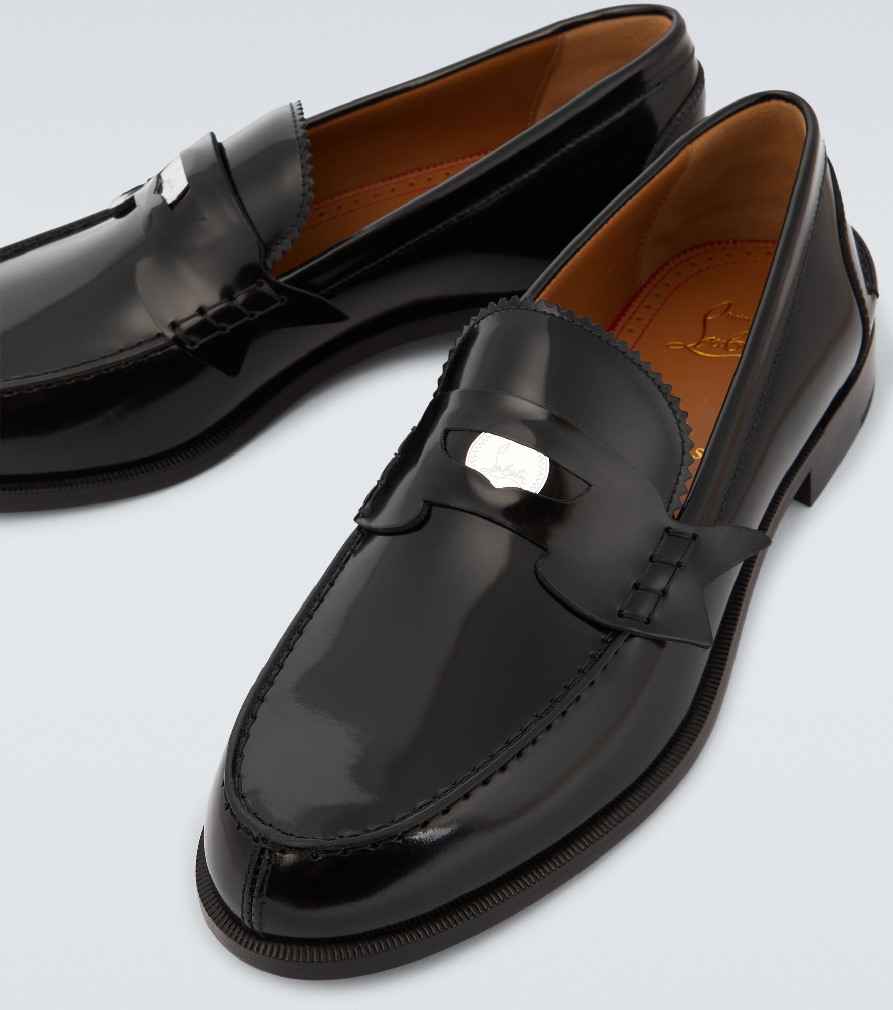 Penny leather loafers - 3
