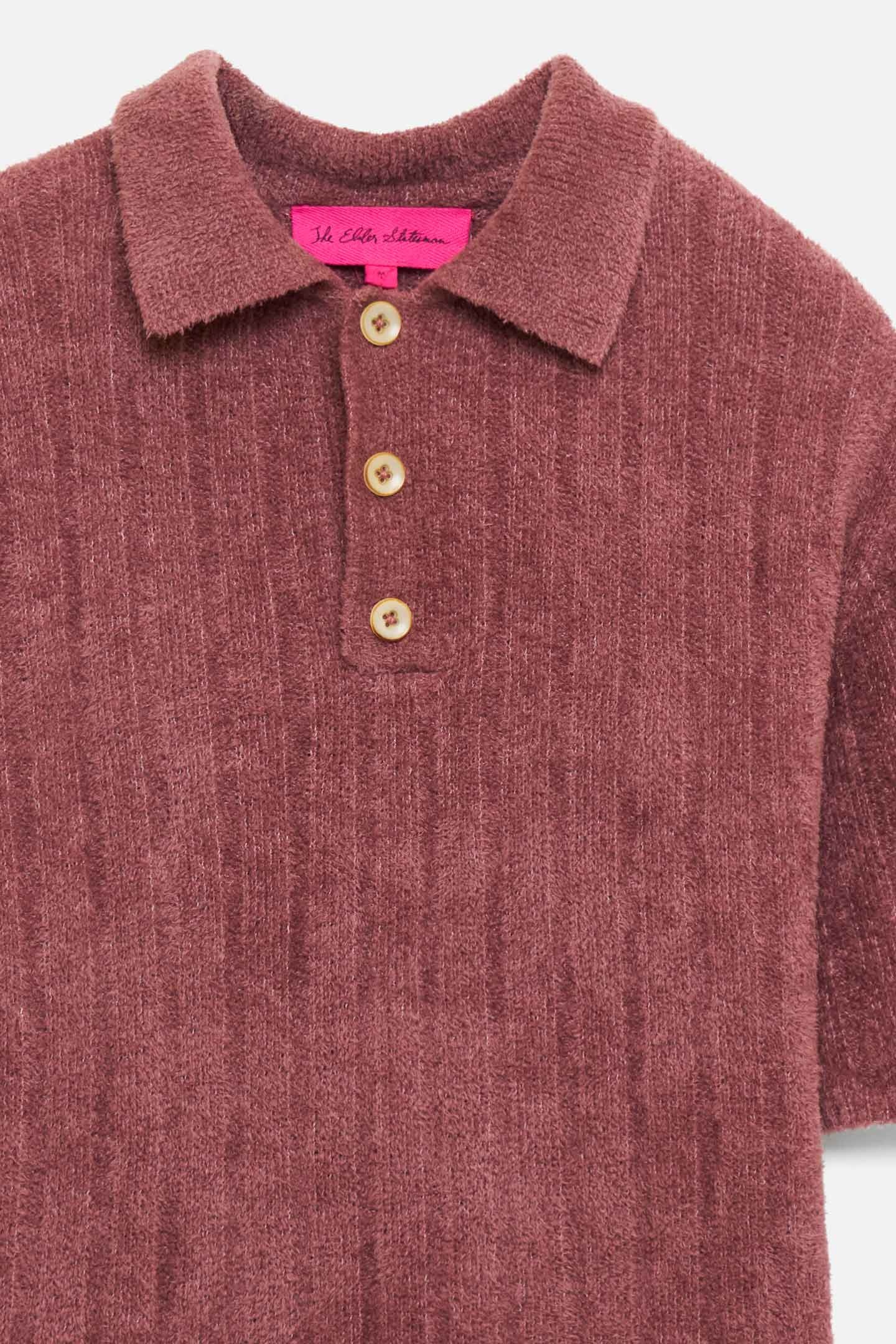 CHENILLE RIB SHORT-SLEEVED POLO - 2