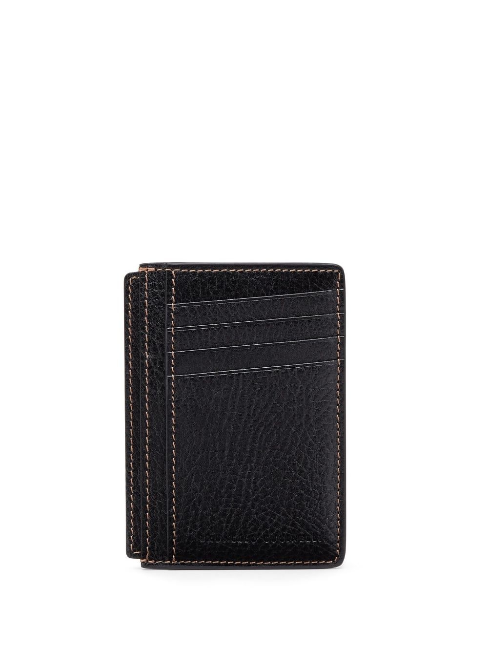 logo-debossed leather cardholder - 1