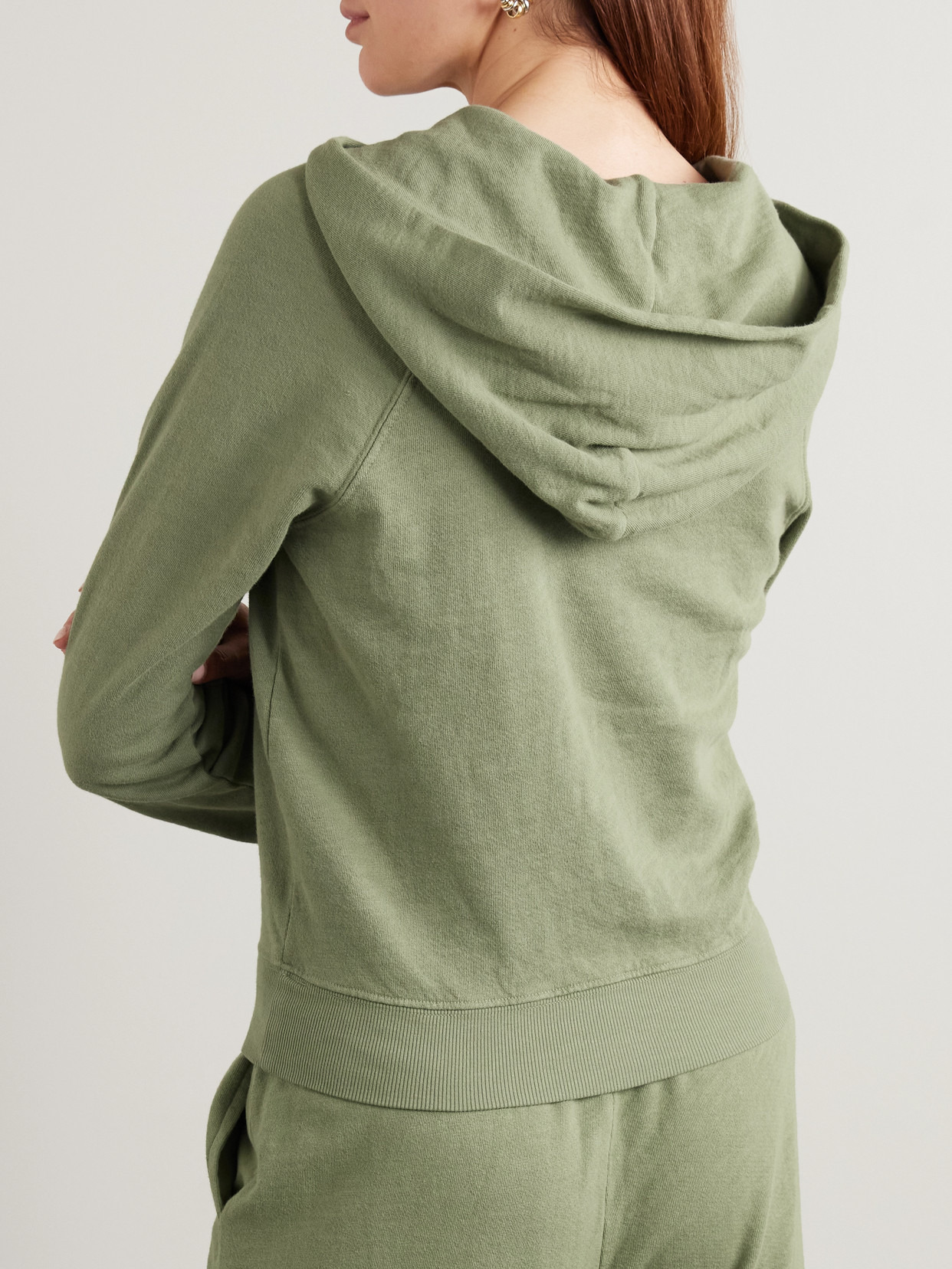 Sonny Cropped Embroidered Cotton-jersey Hoodie - 3