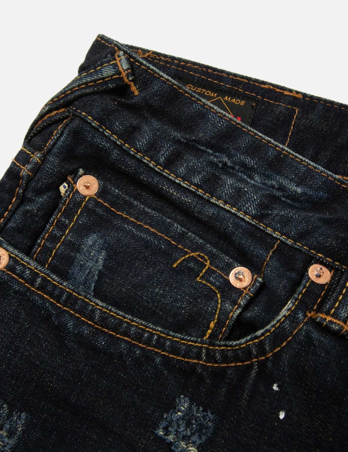 SEAGULL PRINT SLIM FIT DENIM JEANS #2010 - 9