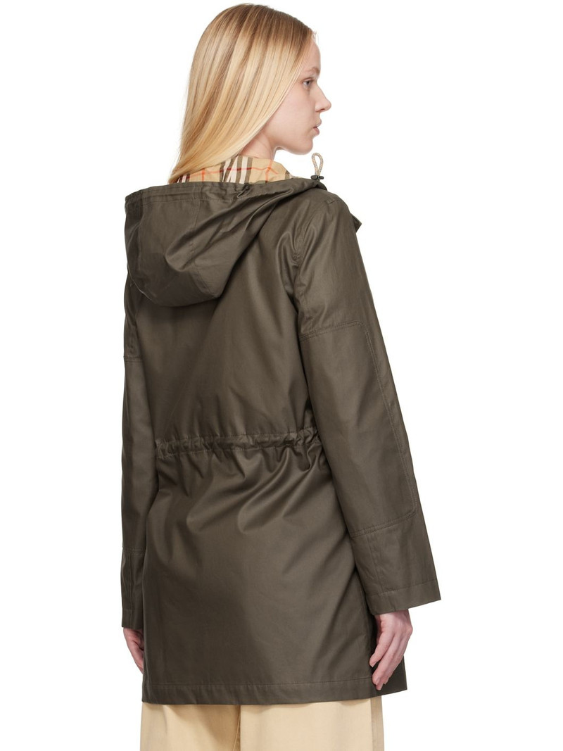Khaki Coated Gabardine Parka 3