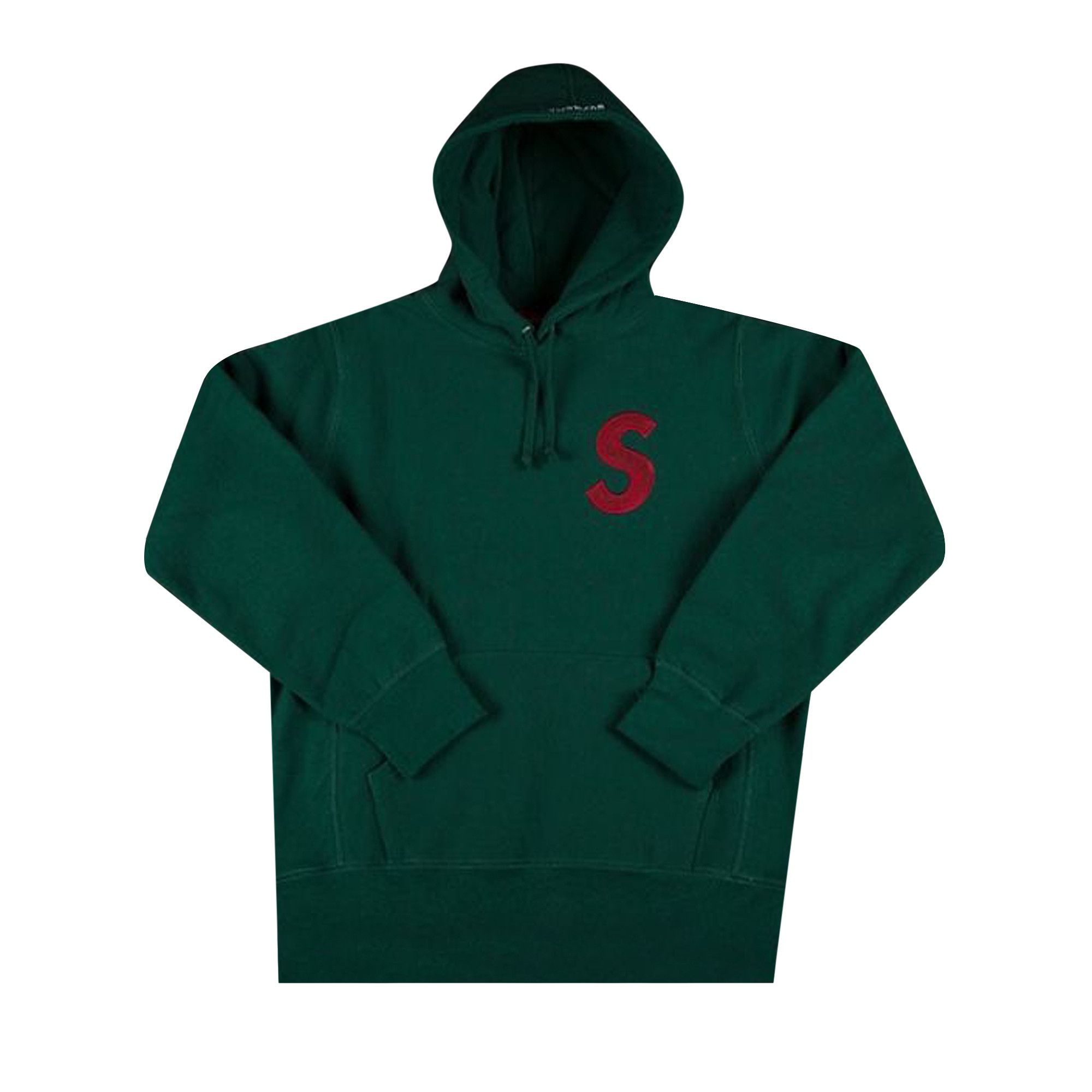 Supreme S Logo Hooded Sweatshirt 'Dark Green' - 1