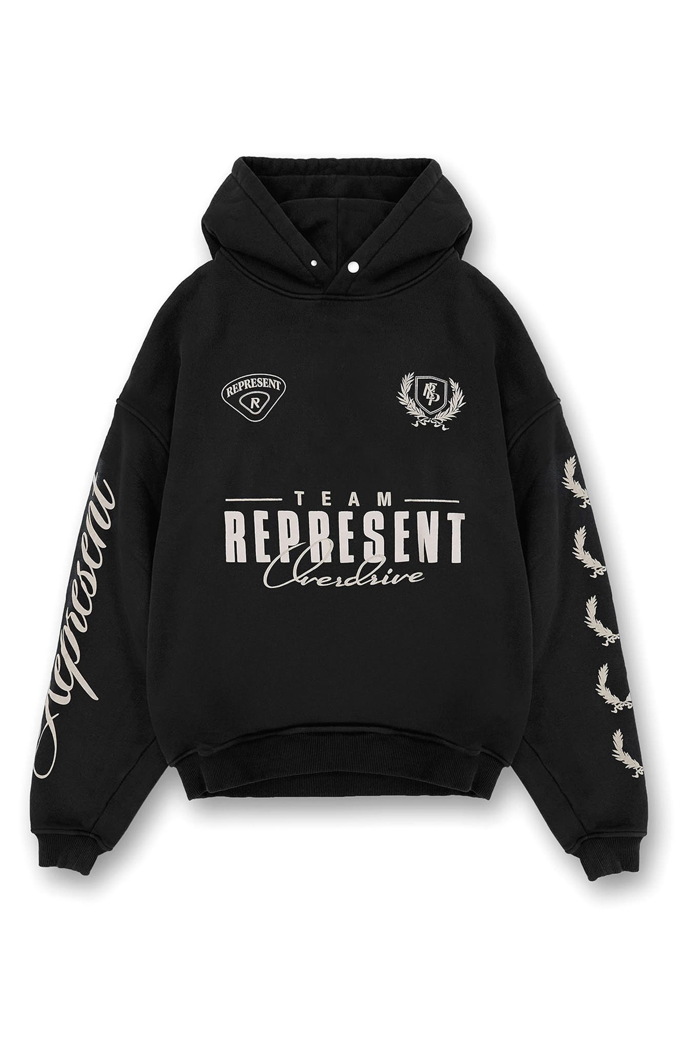 Represent World Championship Graphic Hoodie in Stained Black at Nordstrom - 4