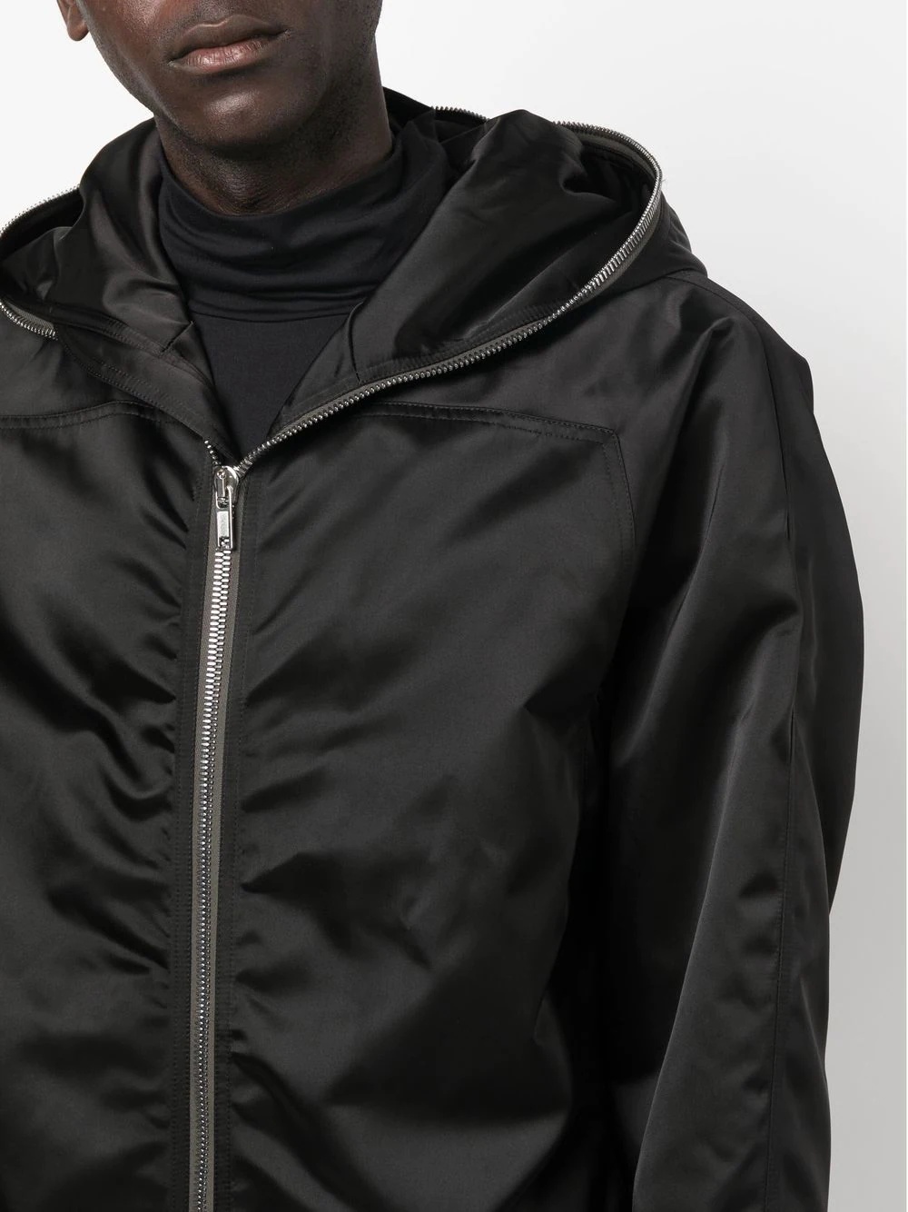 padded-design hooded coat - 5