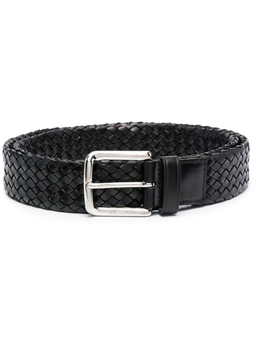 square buckle woven belt - 1