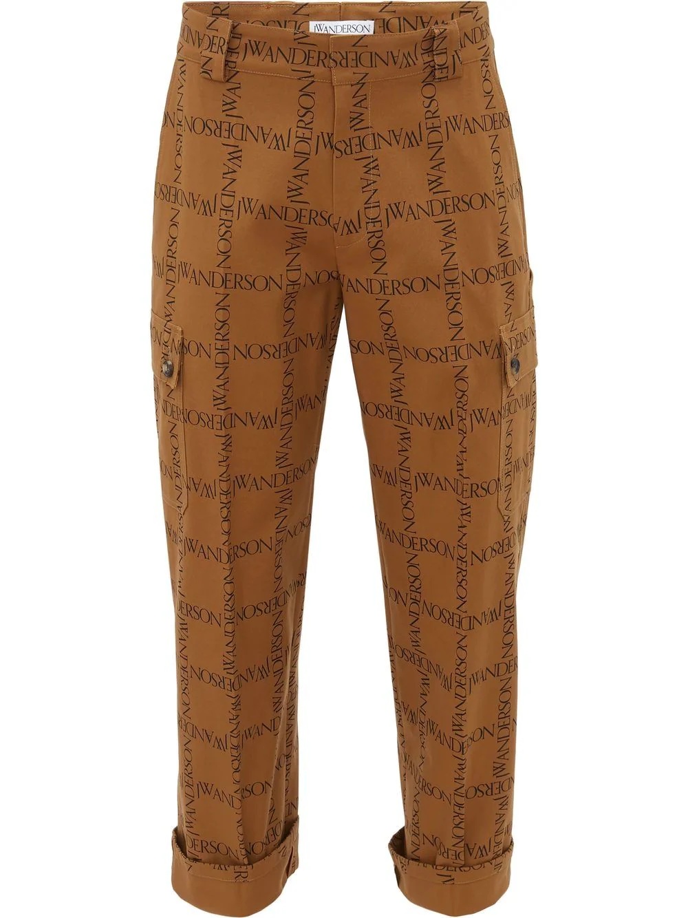 logo-print straight leg trousers - 1