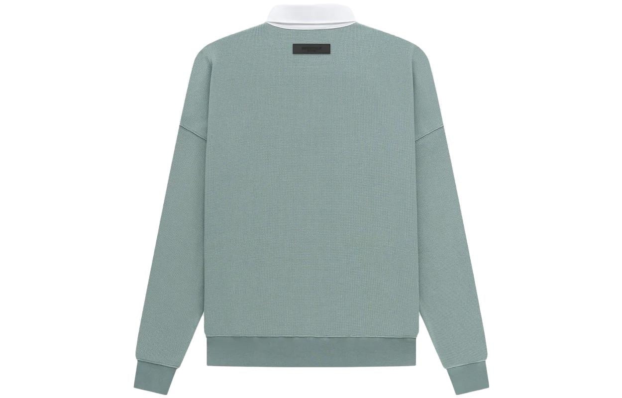 Fear of God Essentials SS23 Waffle Long Sleeve Polo Shirt 'Sycamore' FOG-SS23-056 - 3