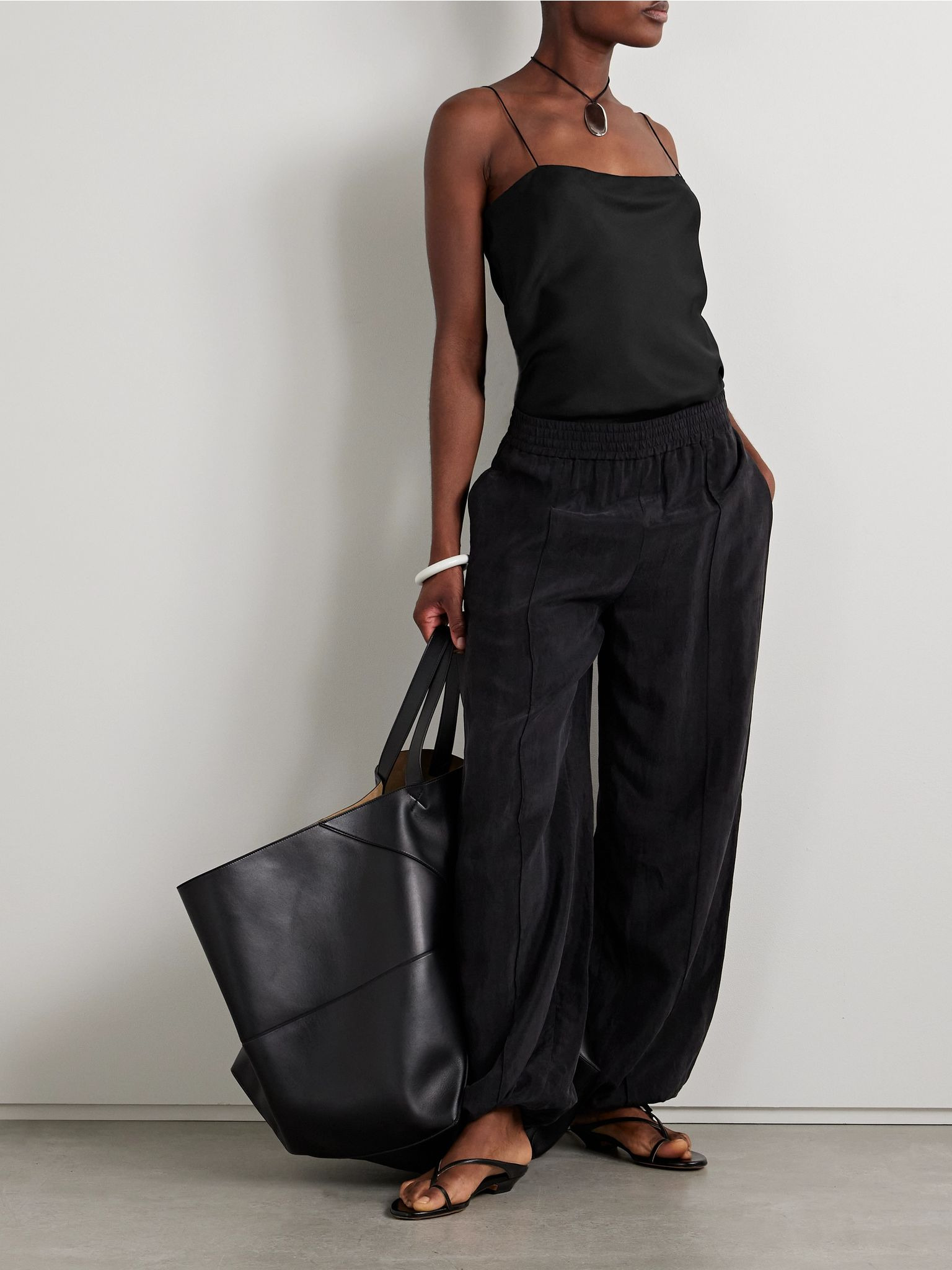 Silk-twill camisole Black - 2
