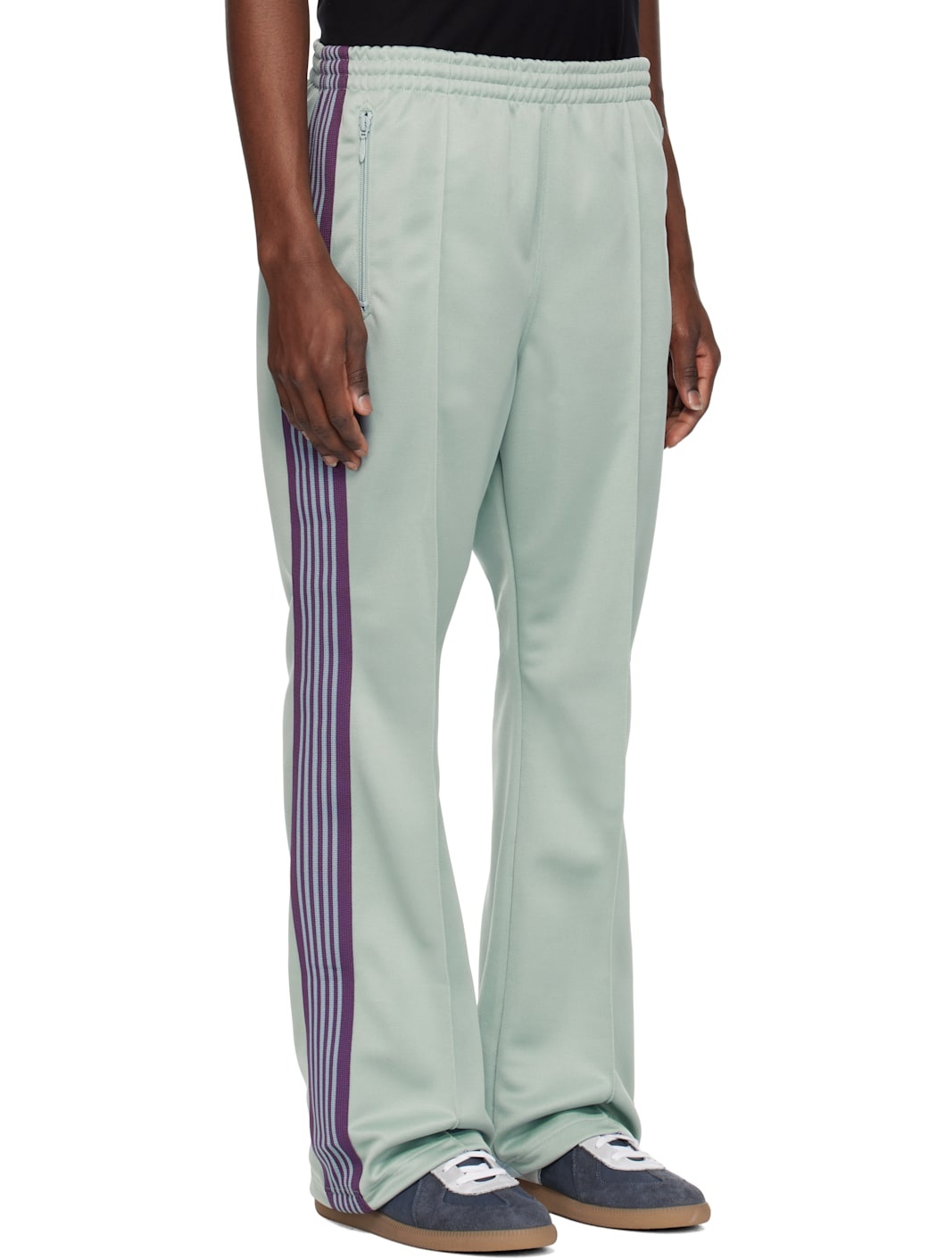 Green Boot-Cut Track Pants - 2
