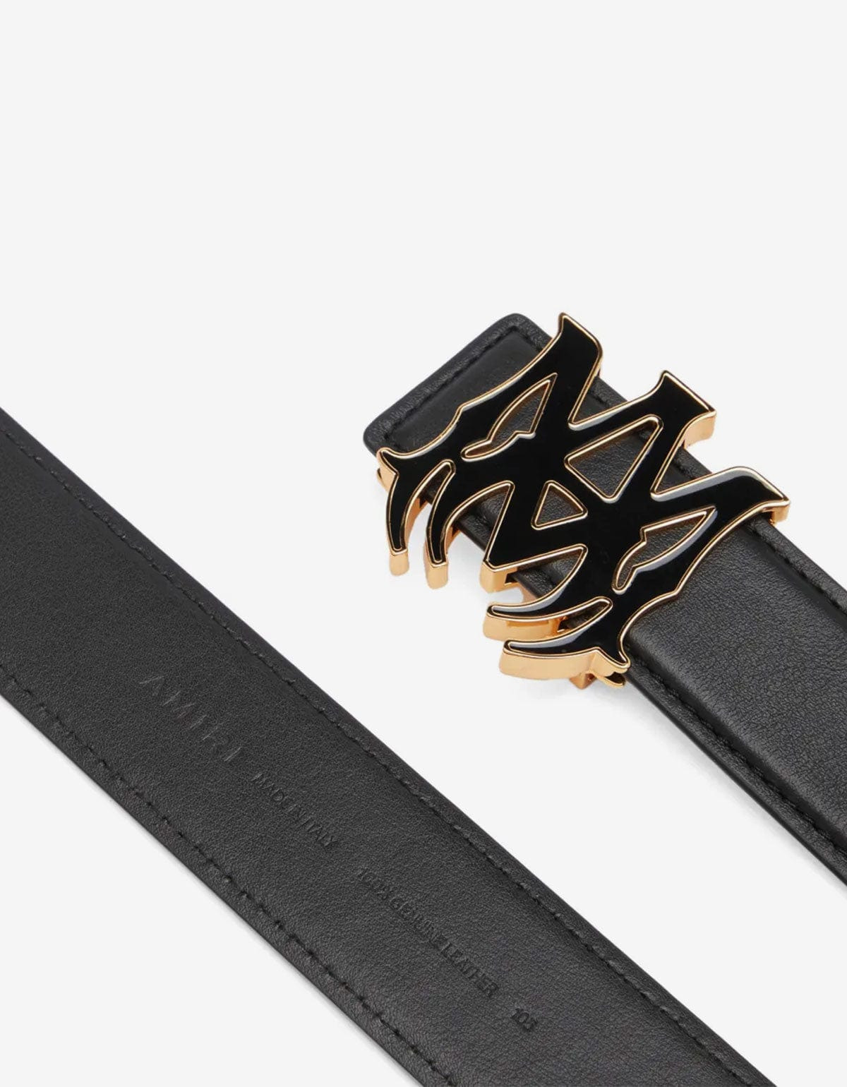 Amiri Black MA Core Logo Belt - 2