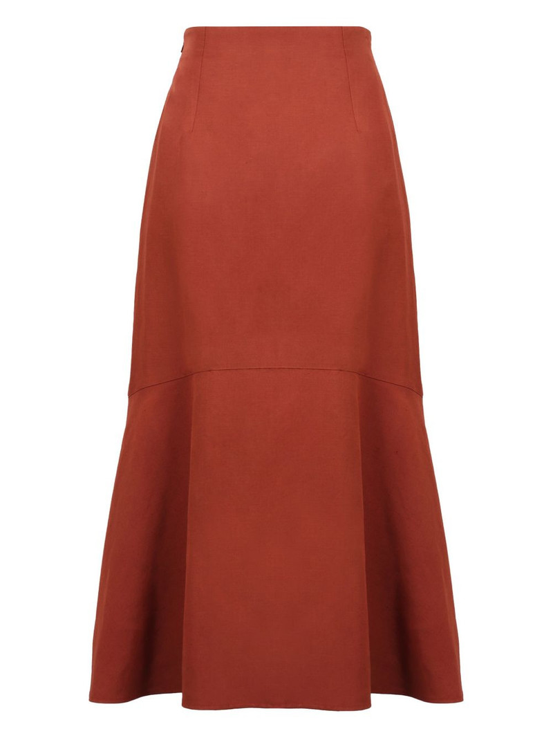 AGNONA button-fastening midi skirt outlook