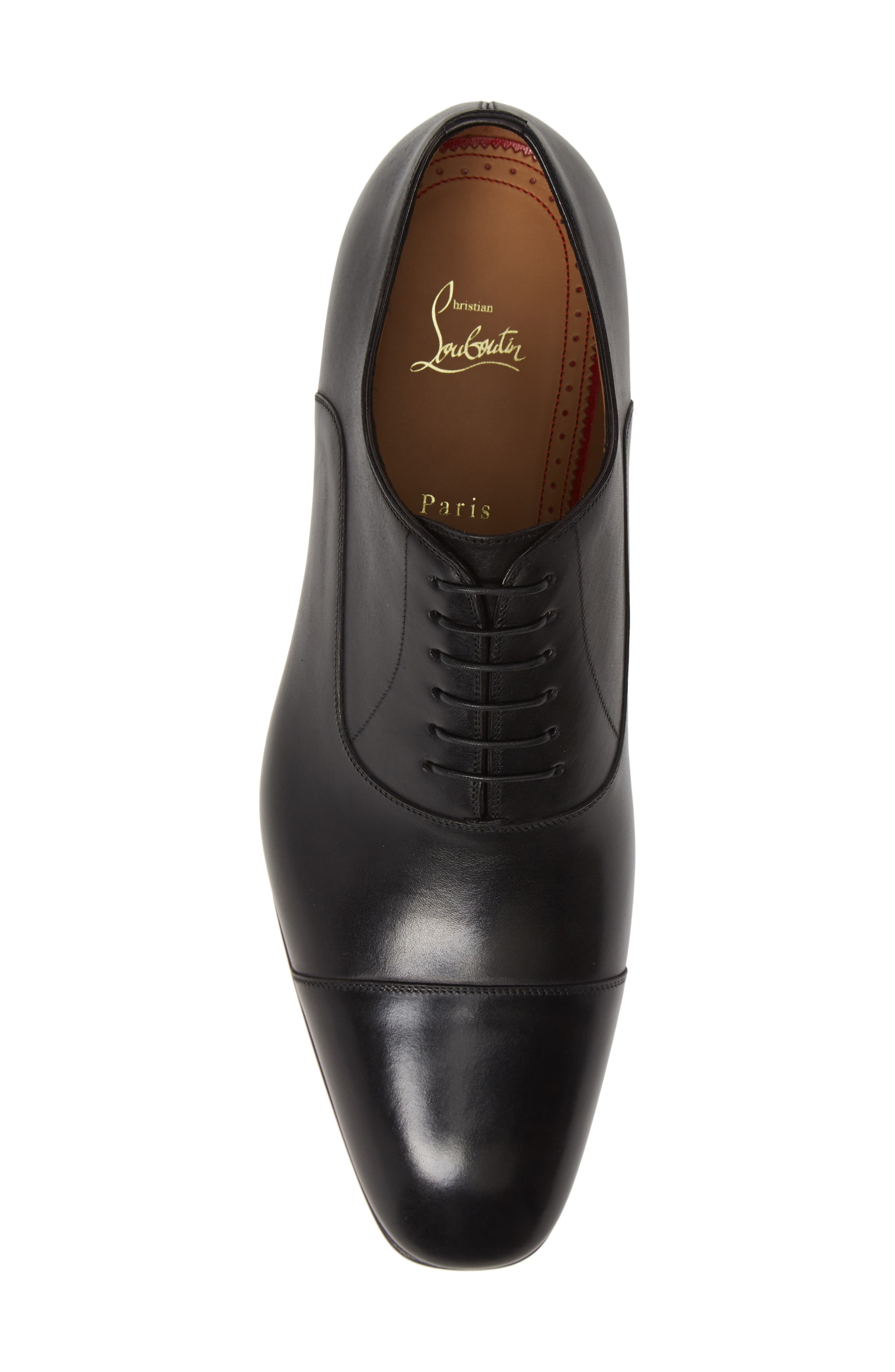 Christian Louboutin Greggo Cap Toe Oxford in Bk01 Black at Nordstrom - 5