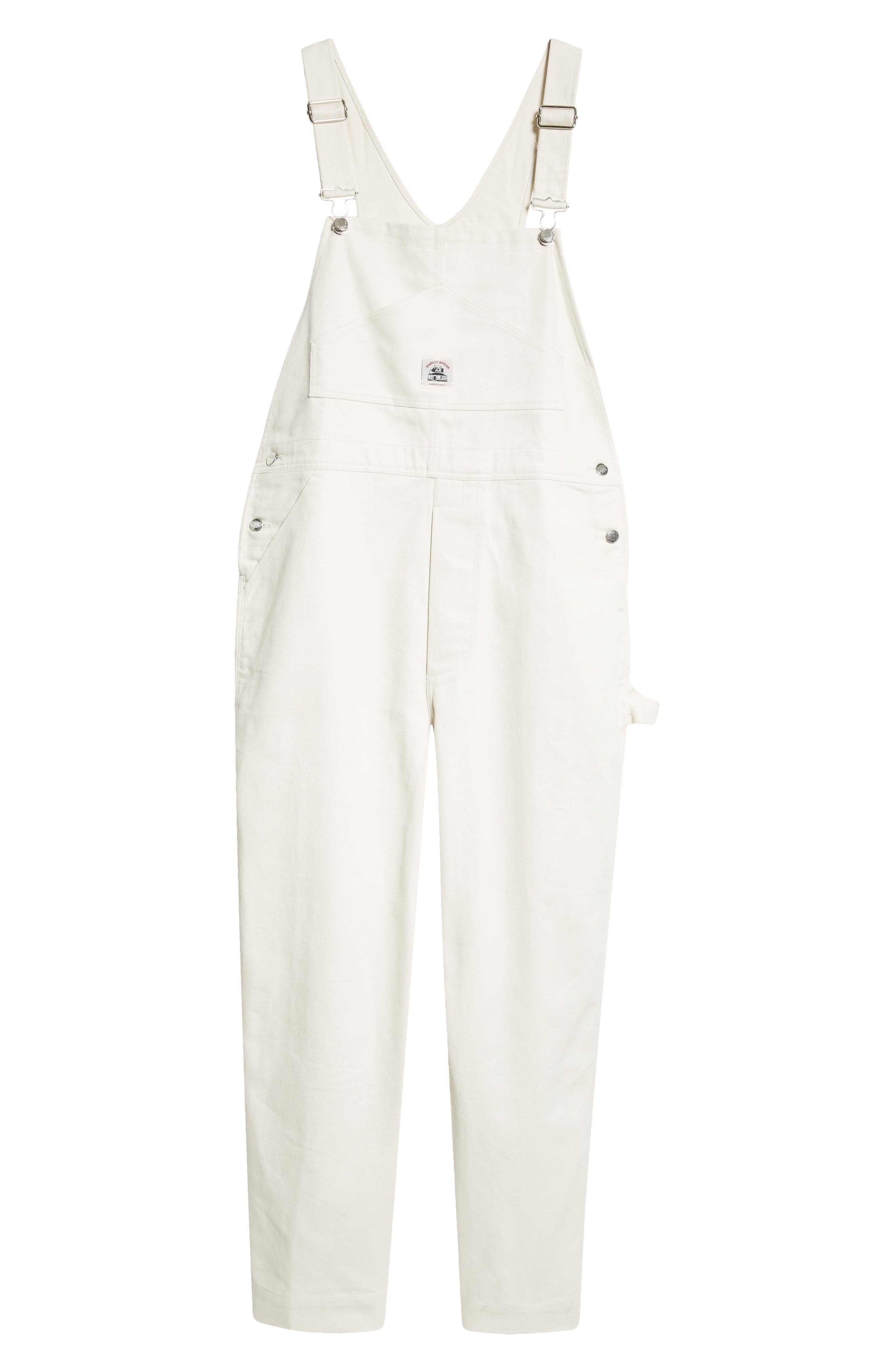 Bode Knolly Brook Overalls in White at Nordstrom - 5
