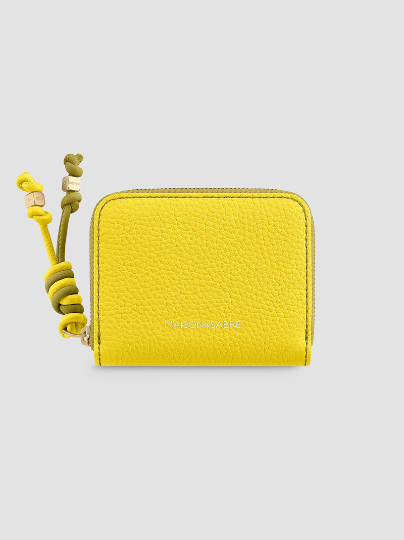Women's Small Leather Zipped Wallet - Daisy Martini 1