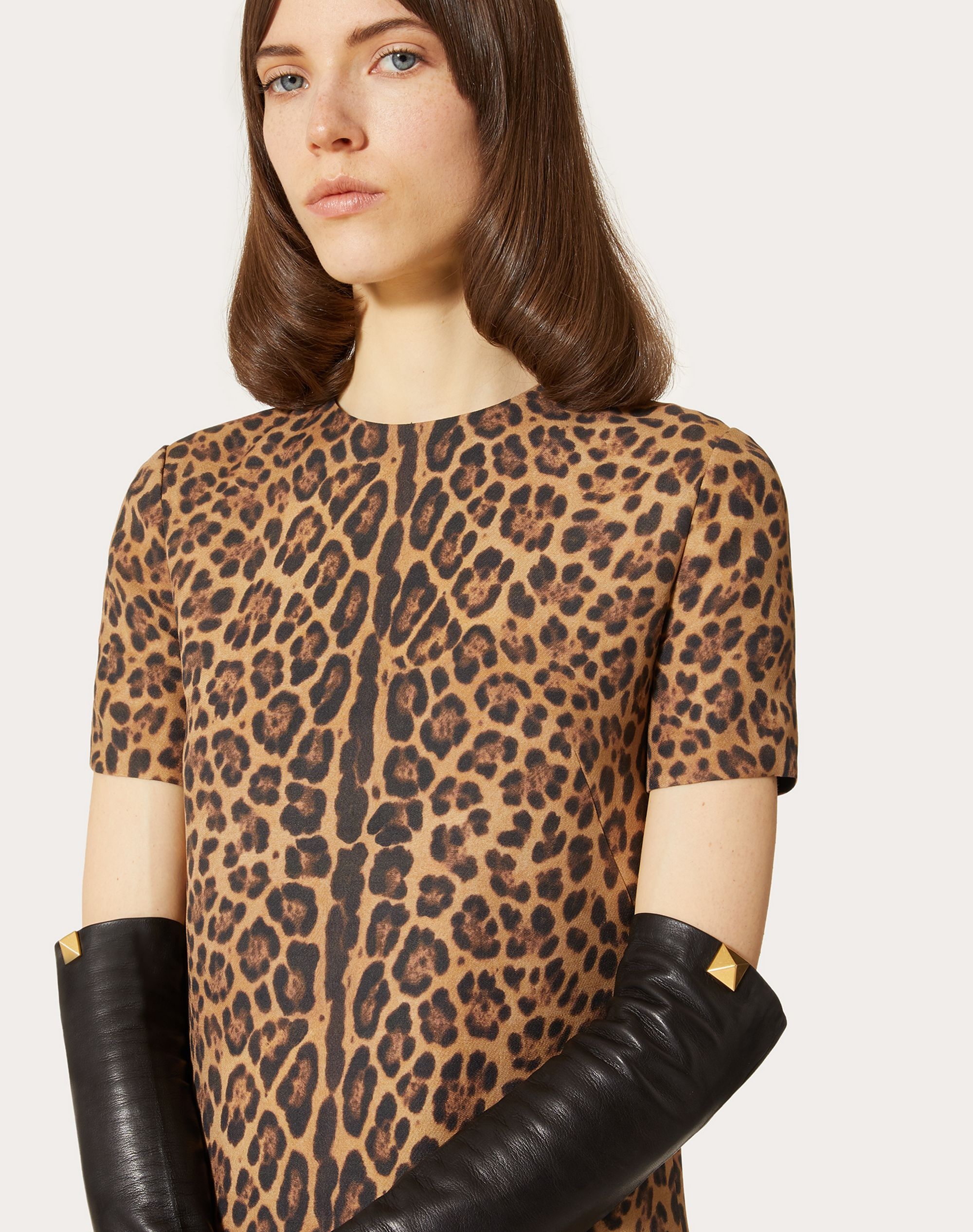PRINTED CREPE COUTURE DRESS - 5
