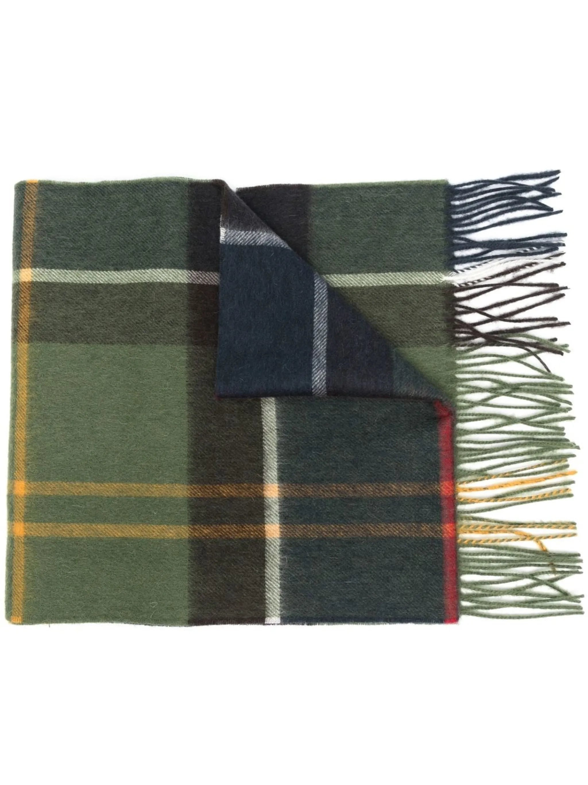 Barbour Check Pattern Scarf - 1