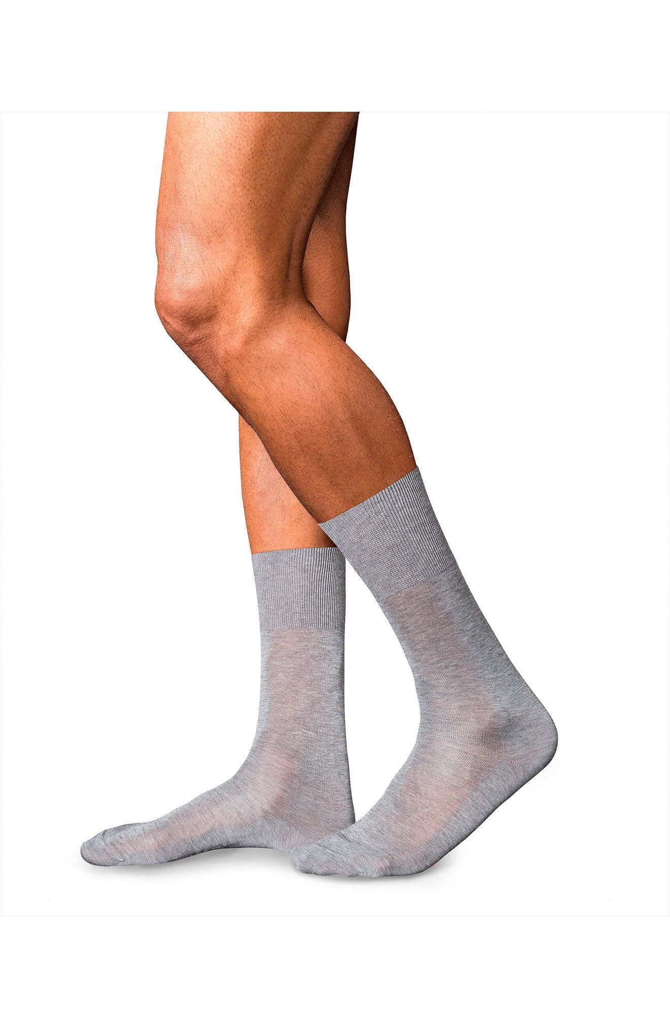 Falke No. 9 Cotton Blend Socks in Light Grey Mel at Nordstrom, Size X-Small - 2