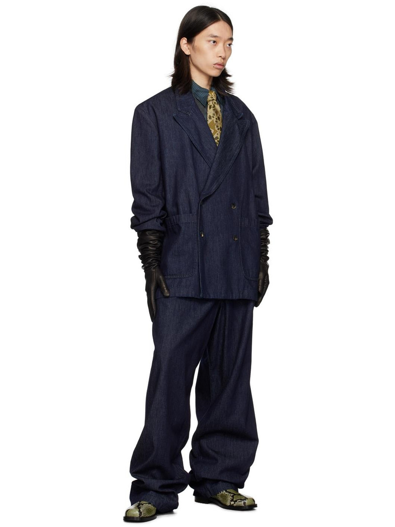 Dries Van Noten Green Snake-Embossed Leather Boots outlook