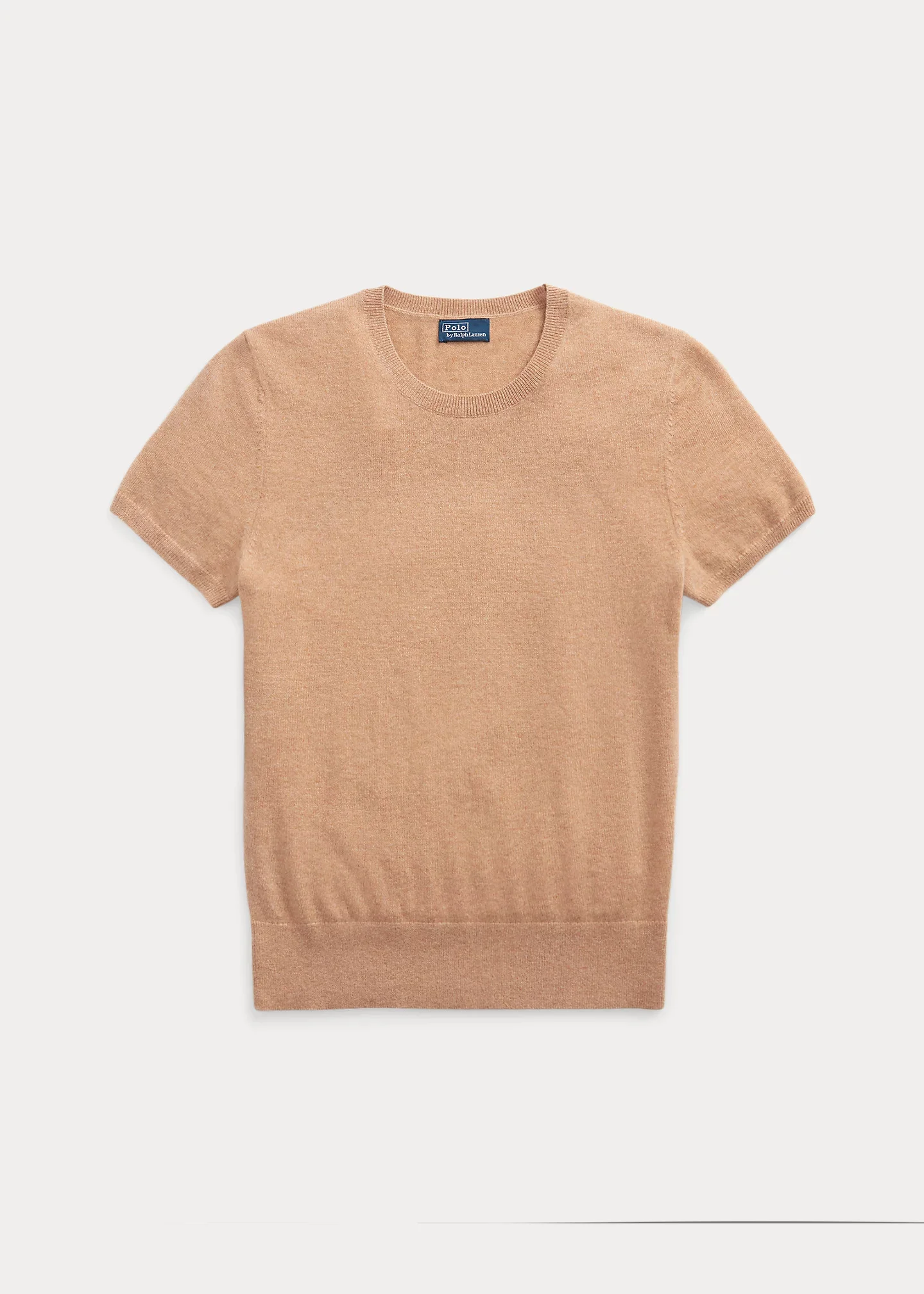 Cashmere Short-Sleeve Crewneck Sweater - 1