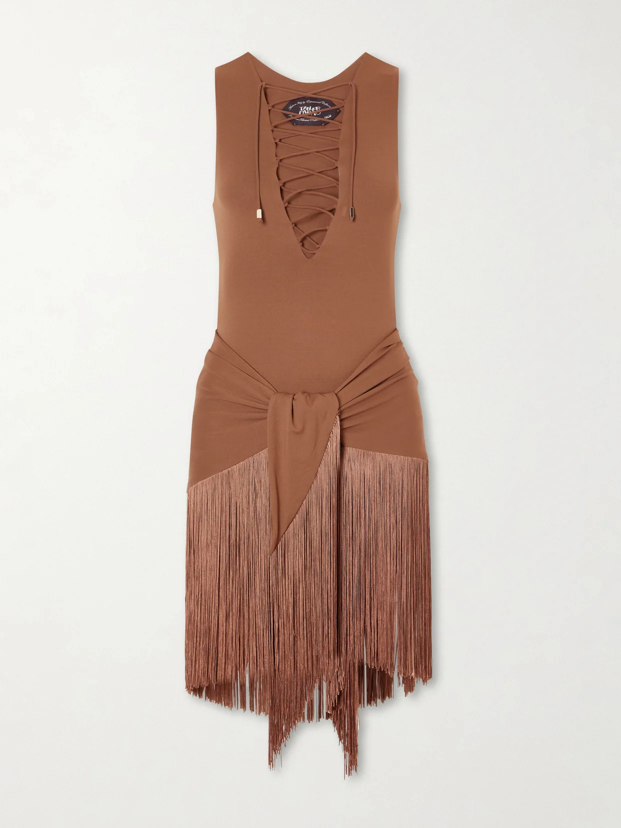 Sahara Tie-detailed Stretch-jersey One-piece - 1