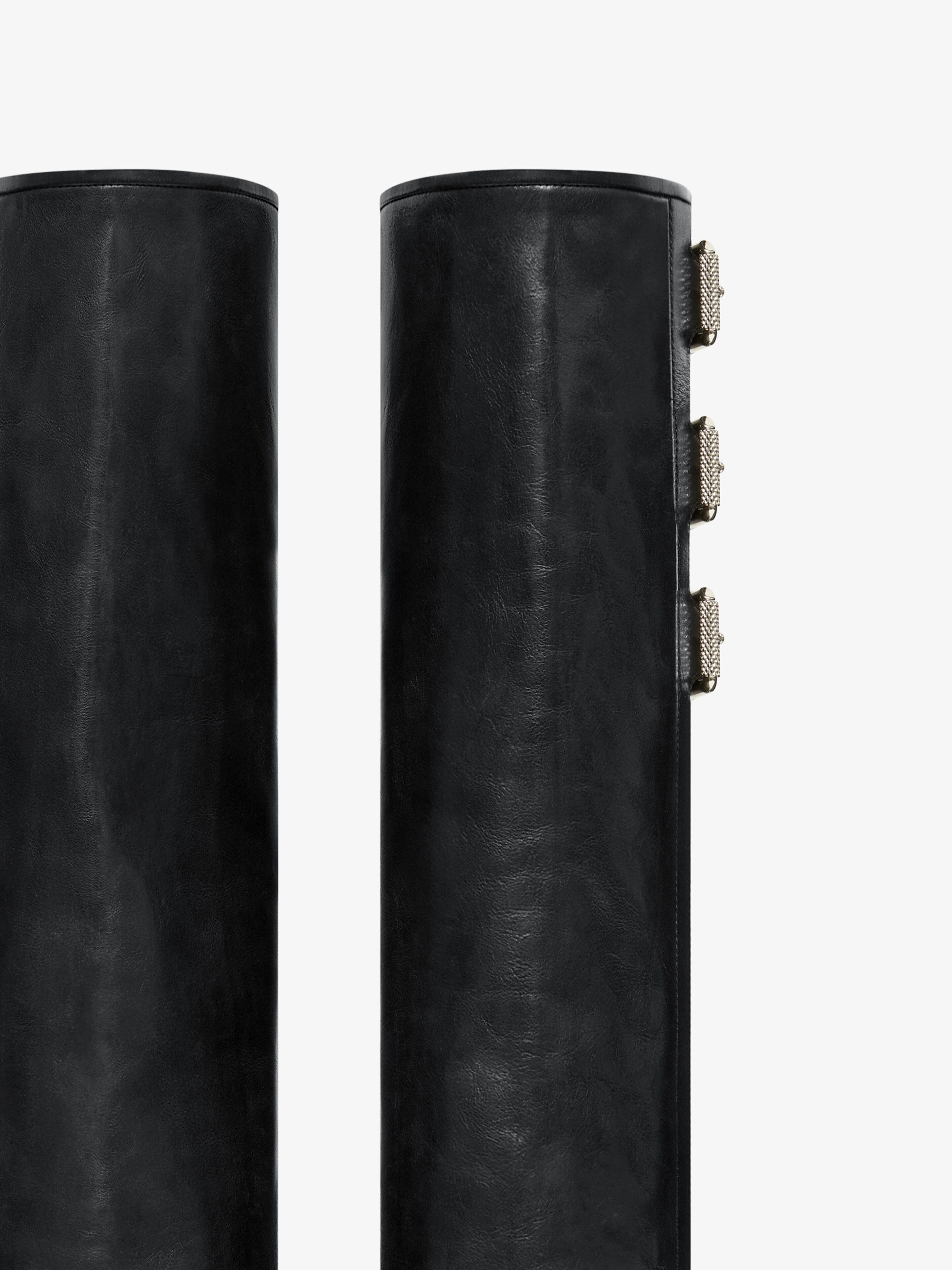 SHARK LOCK BUCKLES BOOTS IN LEATHER - 5